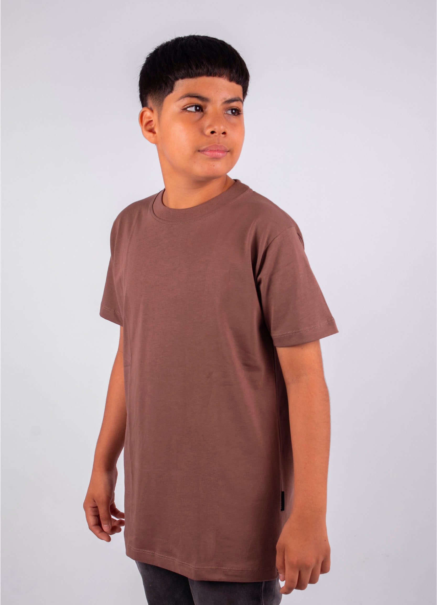 Camiseta niño basica cafe