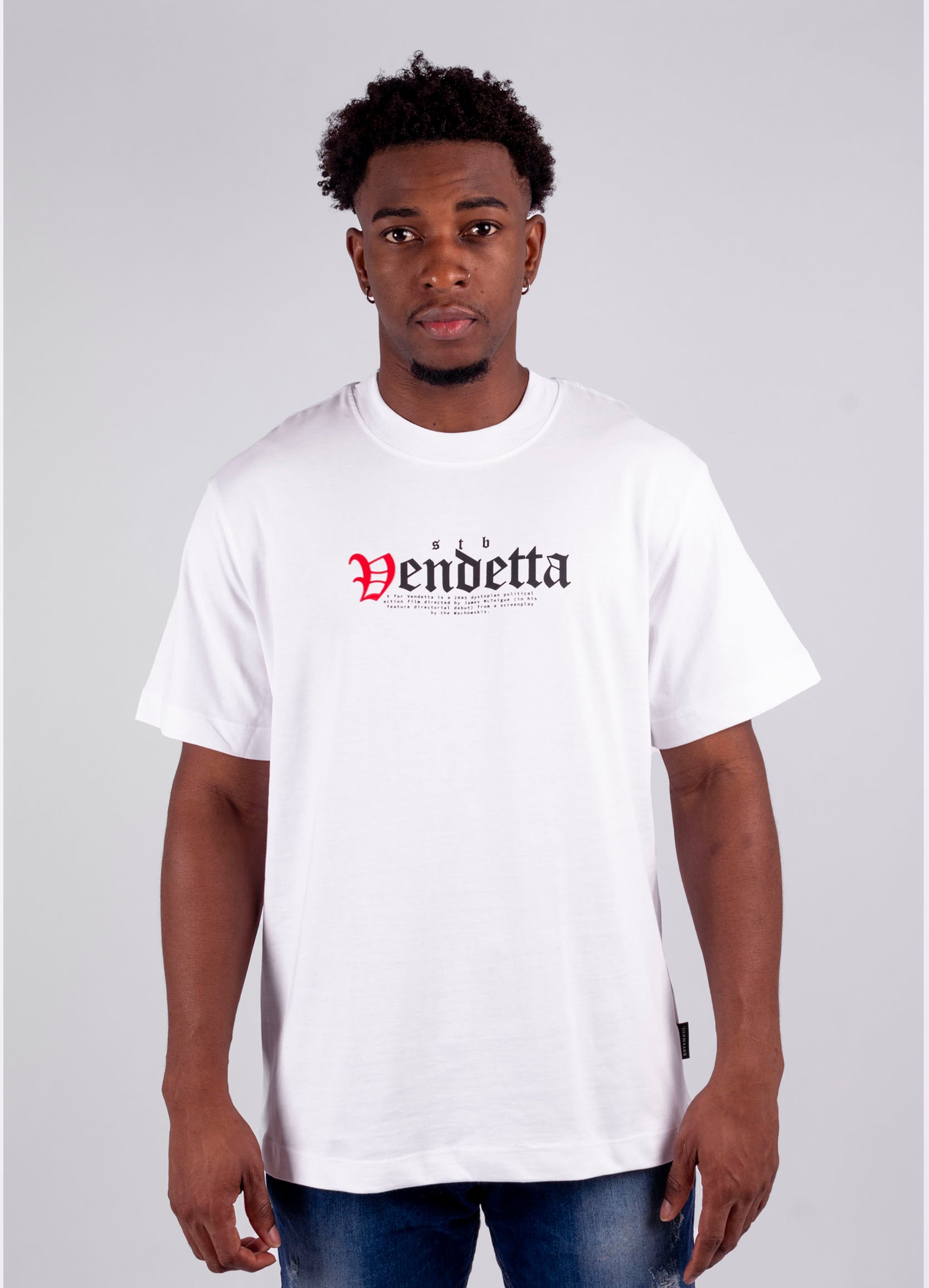 Oversize hombre estampada Vendetta