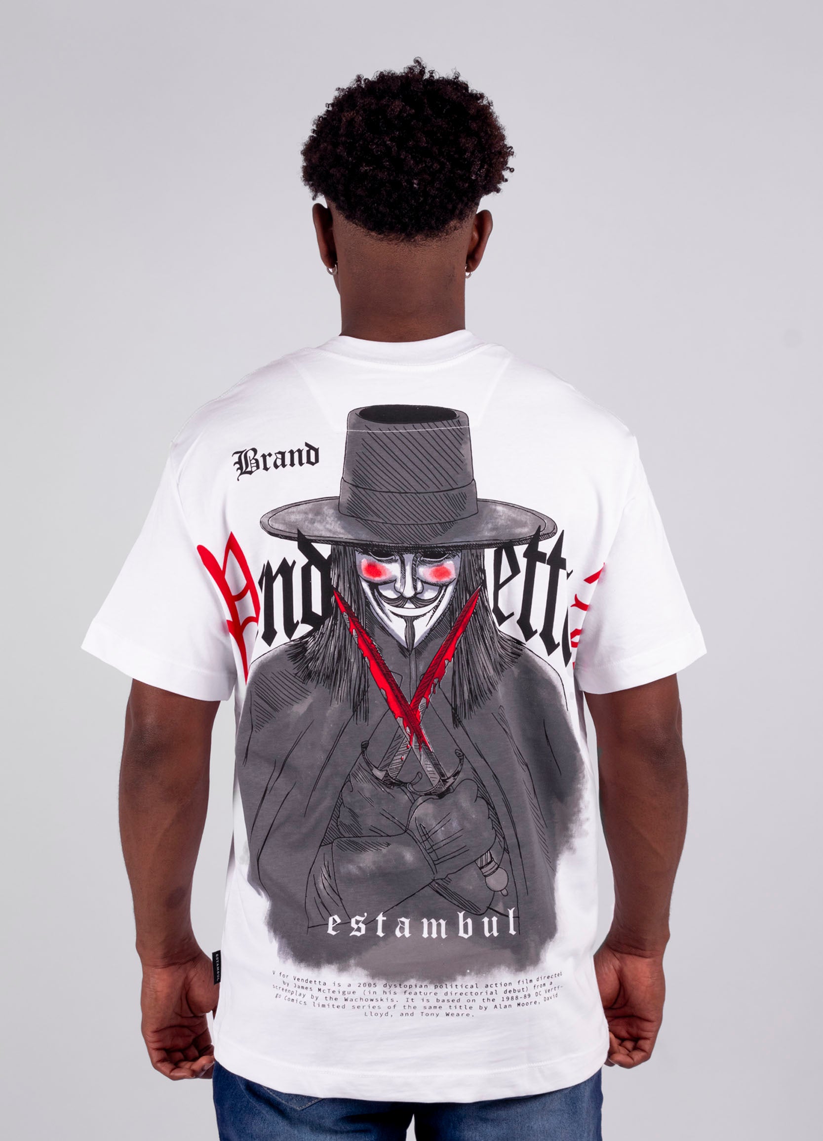 Oversize hombre estampada Vendetta