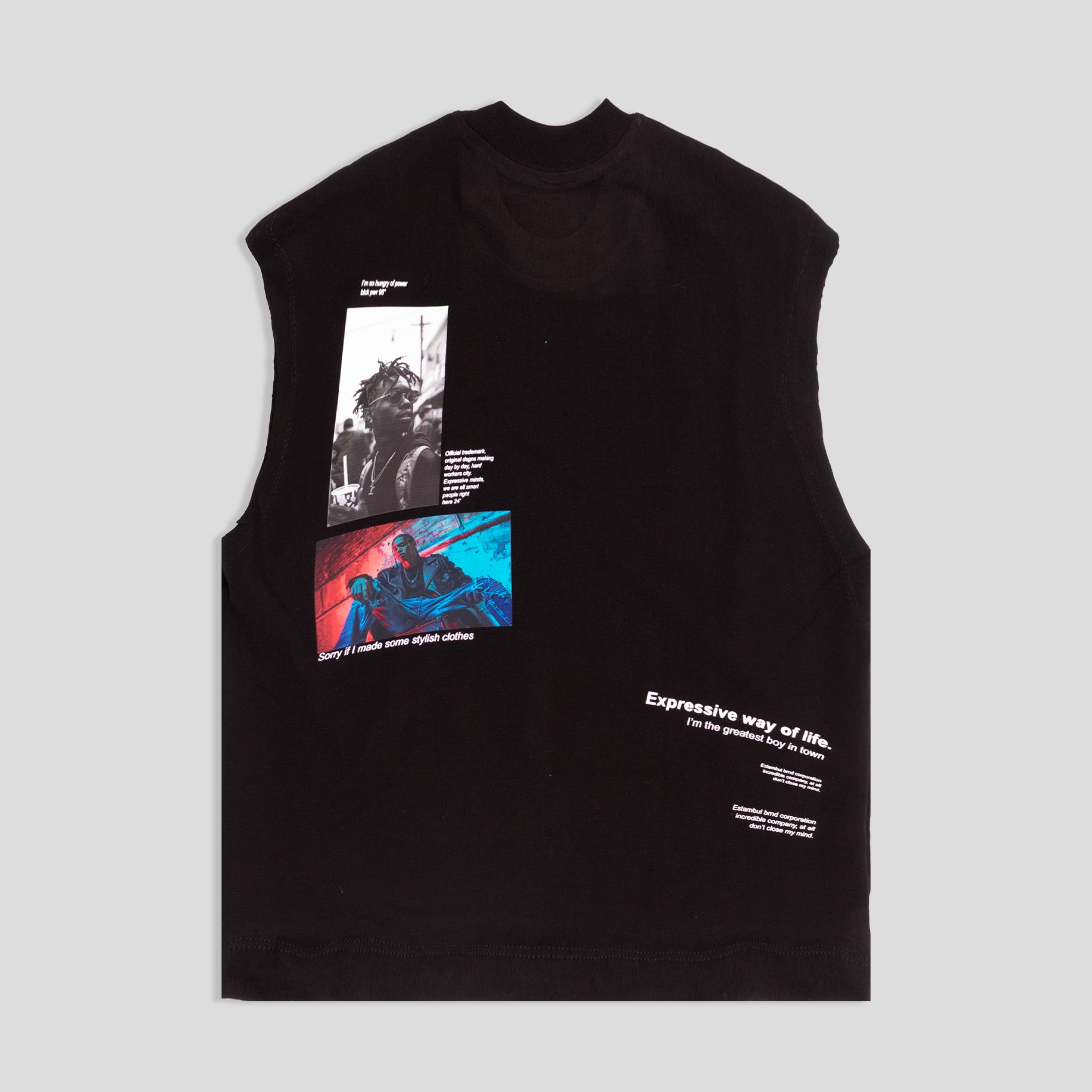 Camisilla hombre expresive