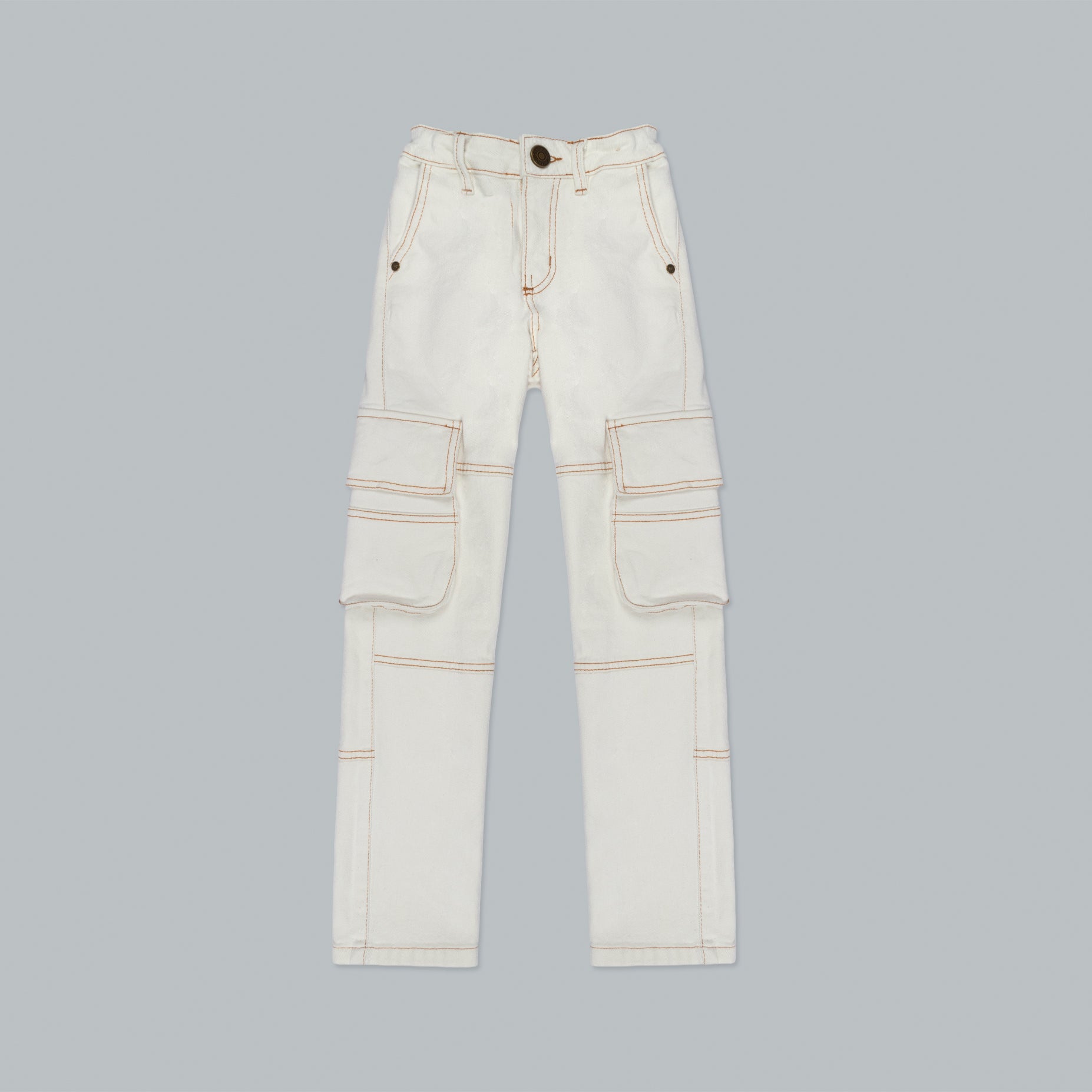 Jean niño cargo blanco