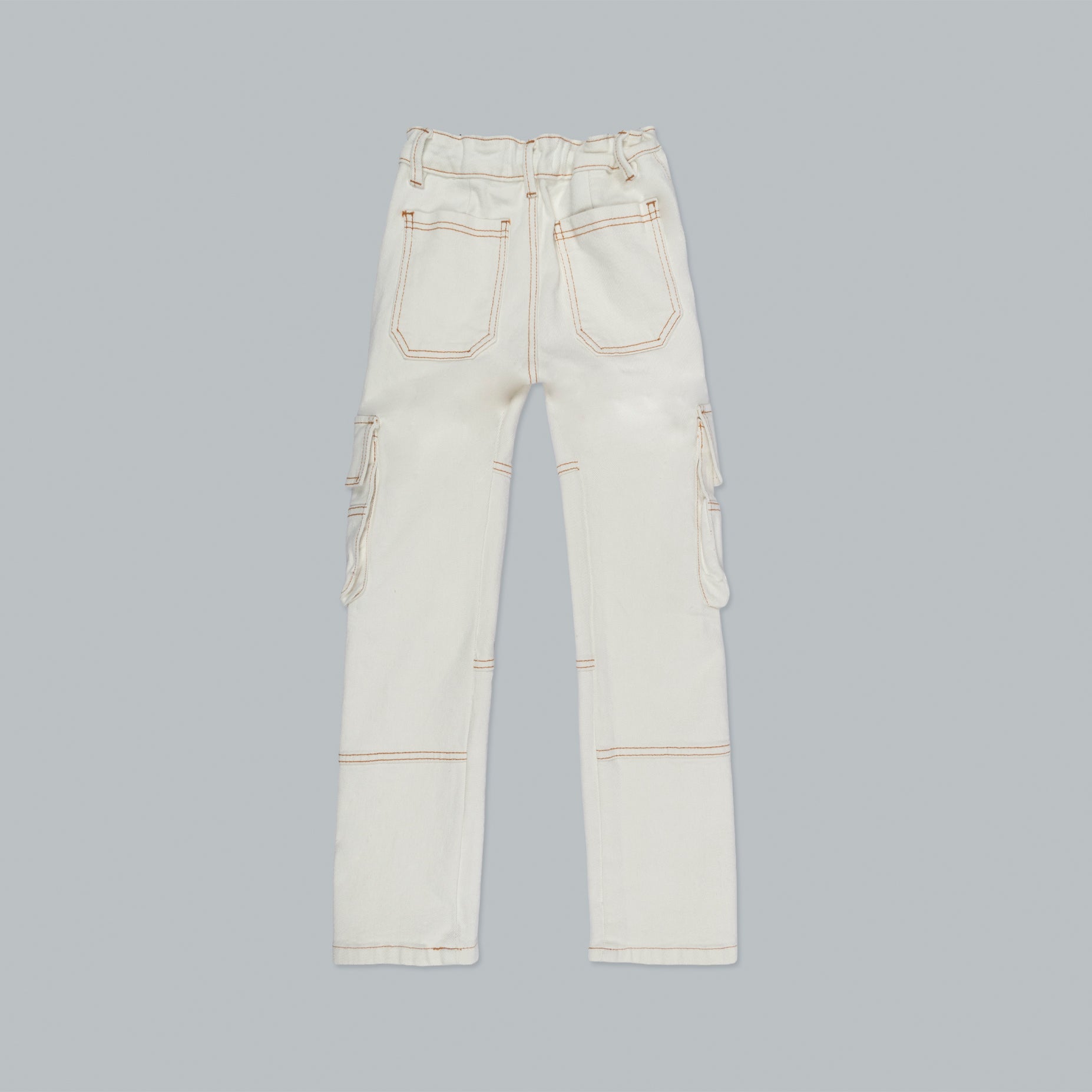 Jean niño cargo blanco