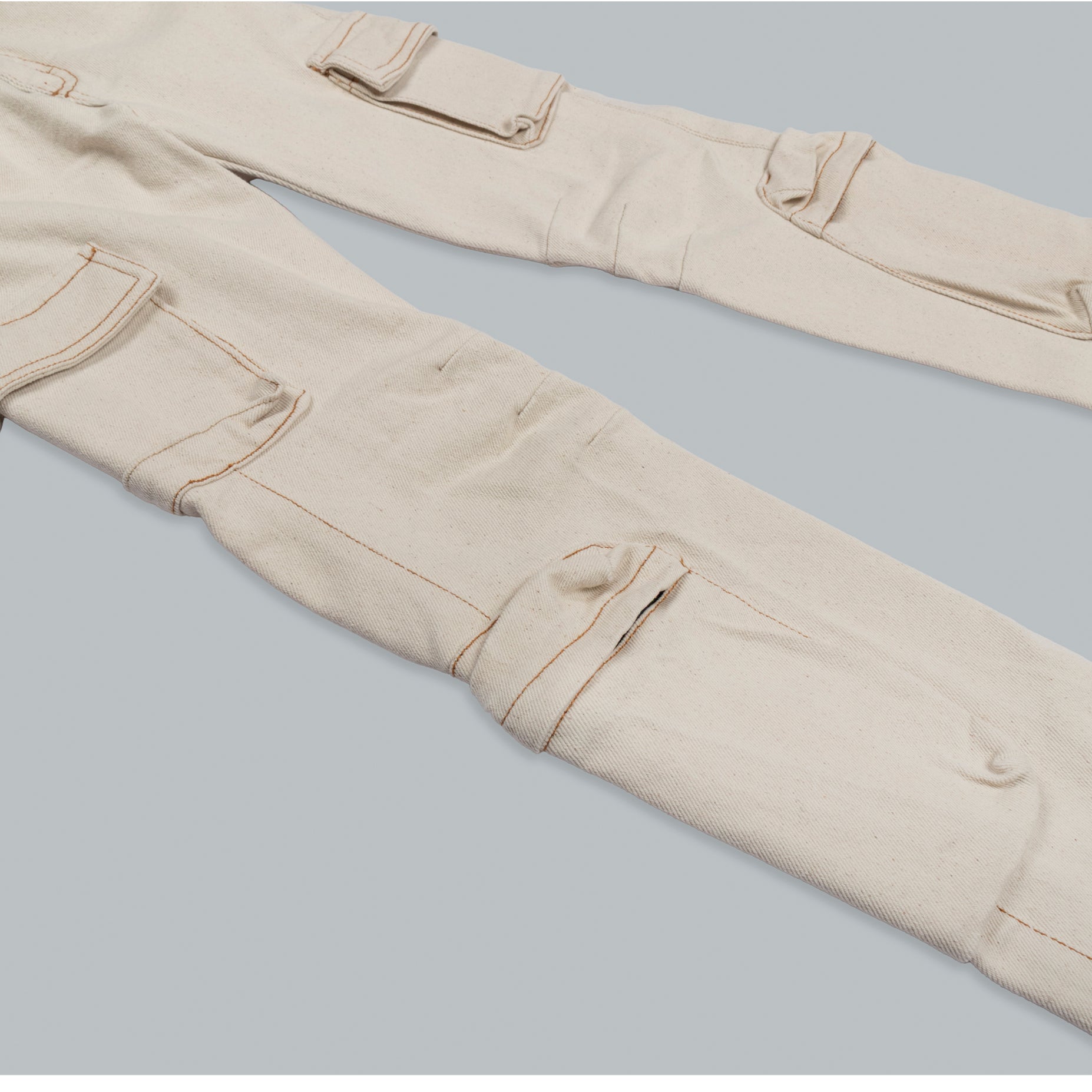 jean niño cargo beige