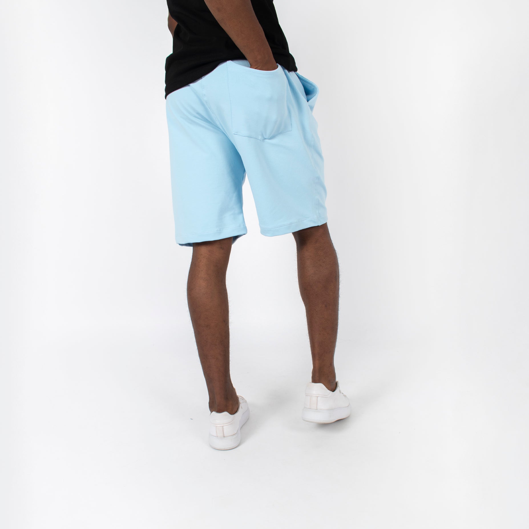 Pantaloneta hombre burda azul