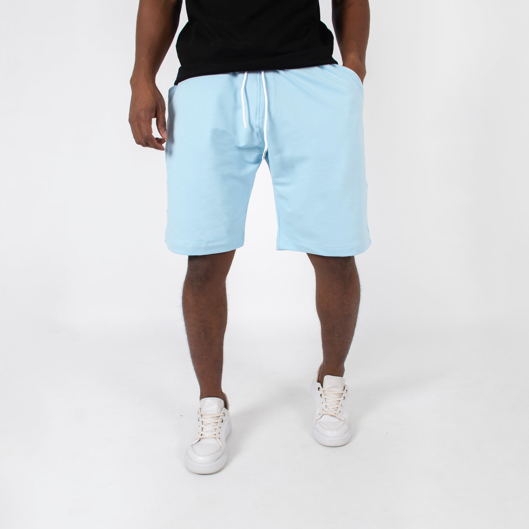 Pantaloneta hombre burda azul