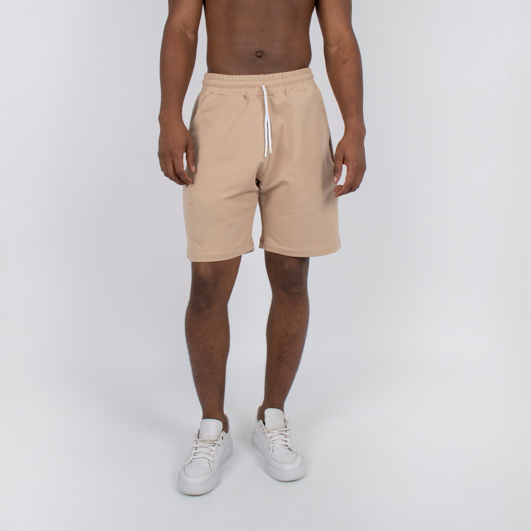 Pantaloneta hombre burda camel