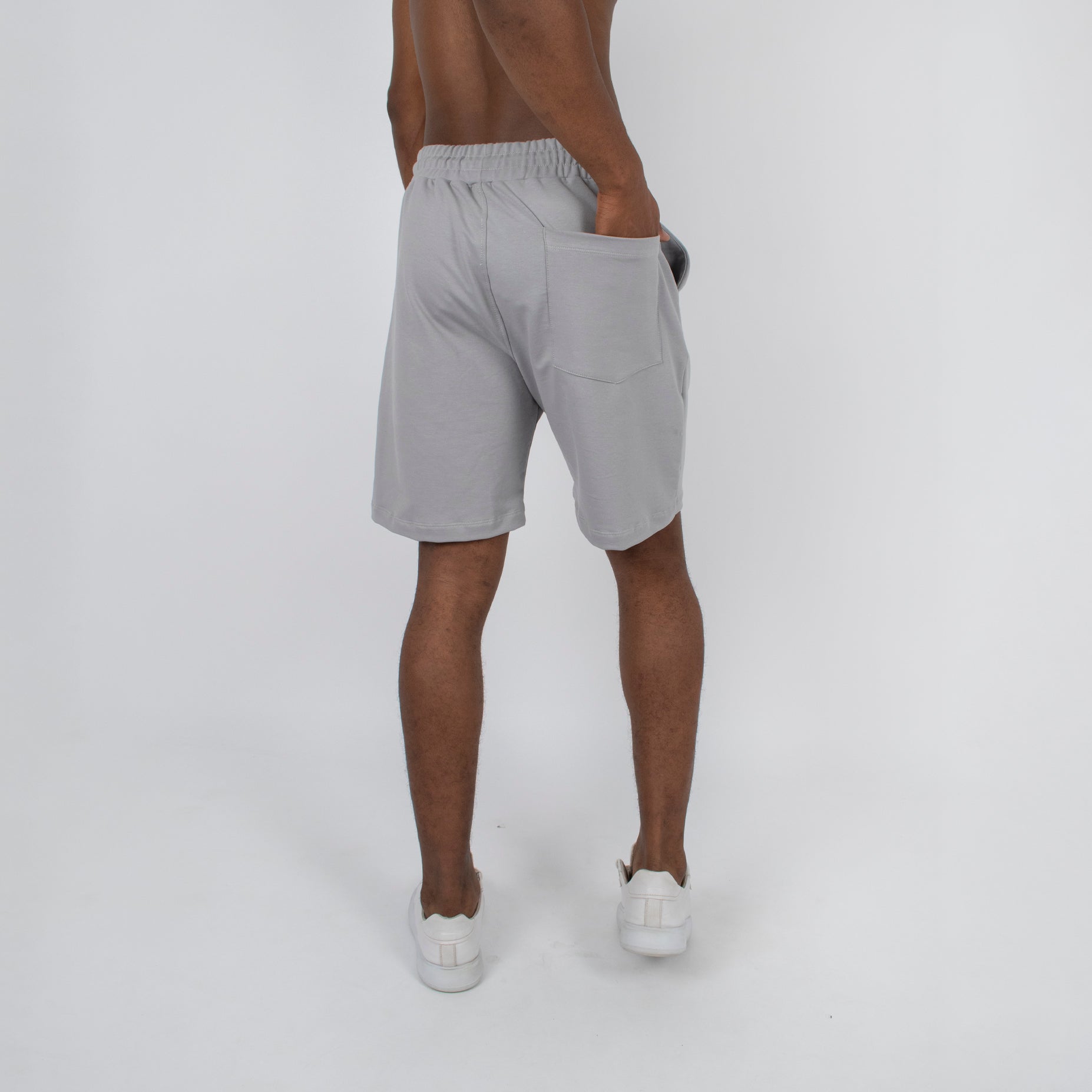 Pantaloneta hombre burda gris