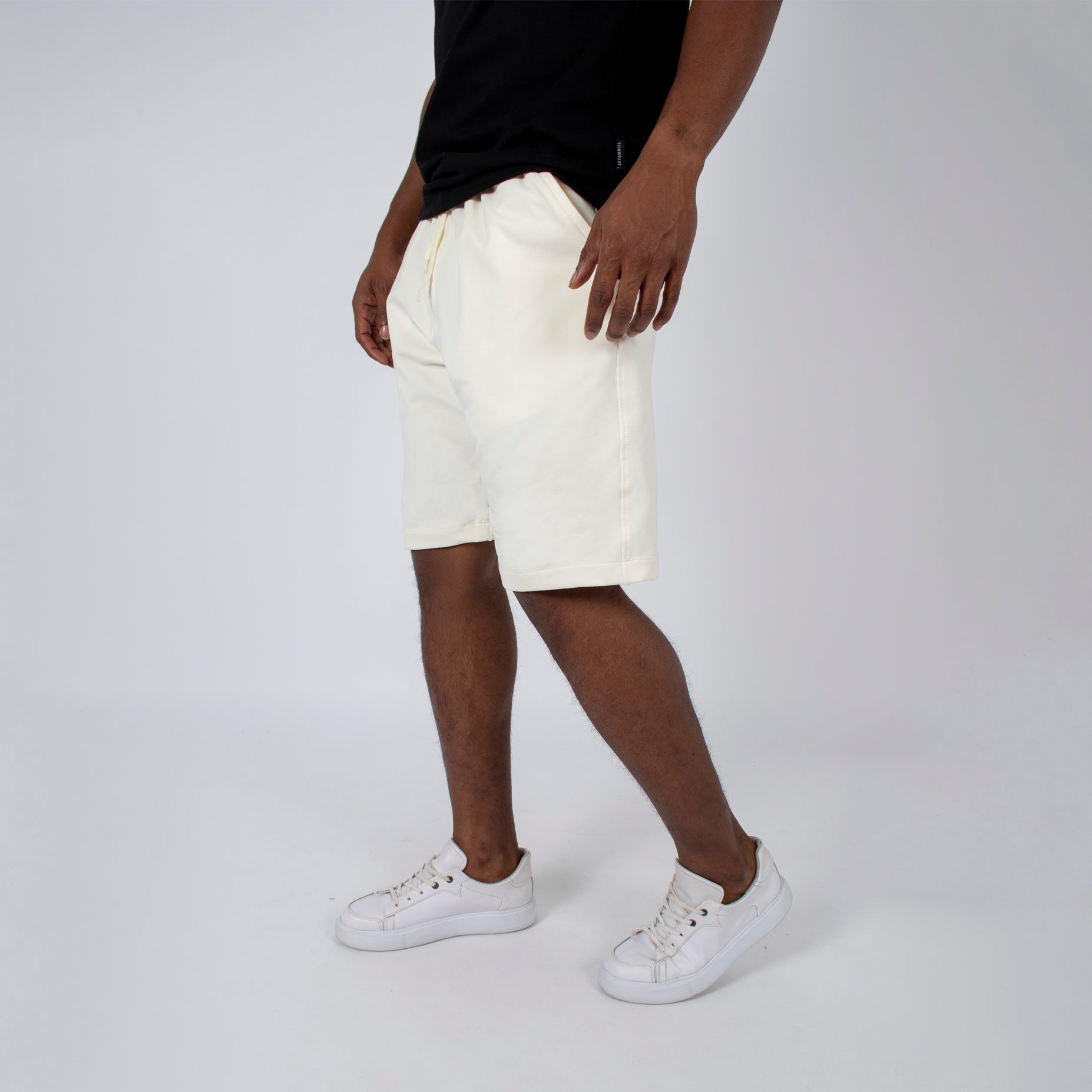 Pantaloneta hombre burda marfil