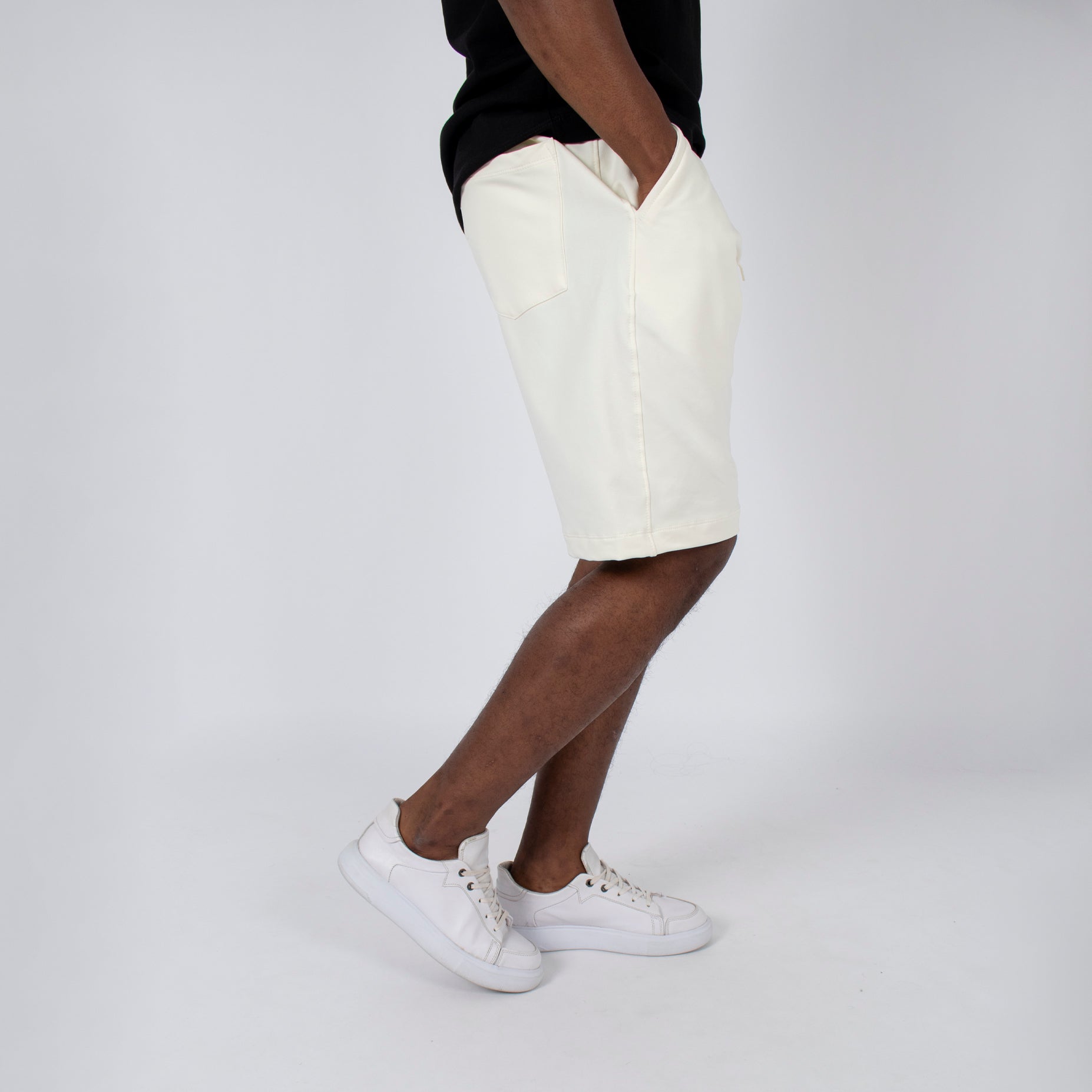 Pantaloneta hombre burda marfil