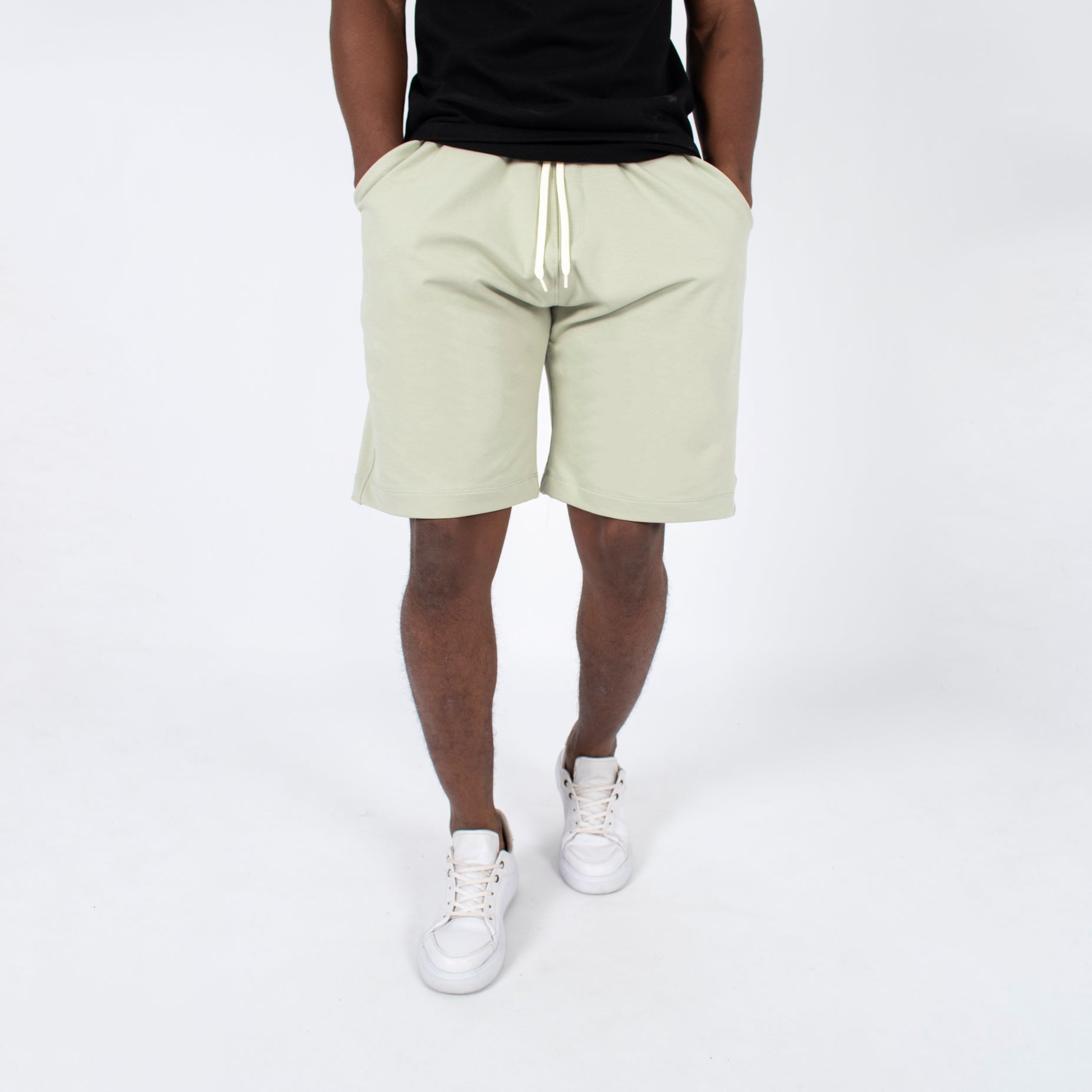 Pantaloneta hombre burda verde