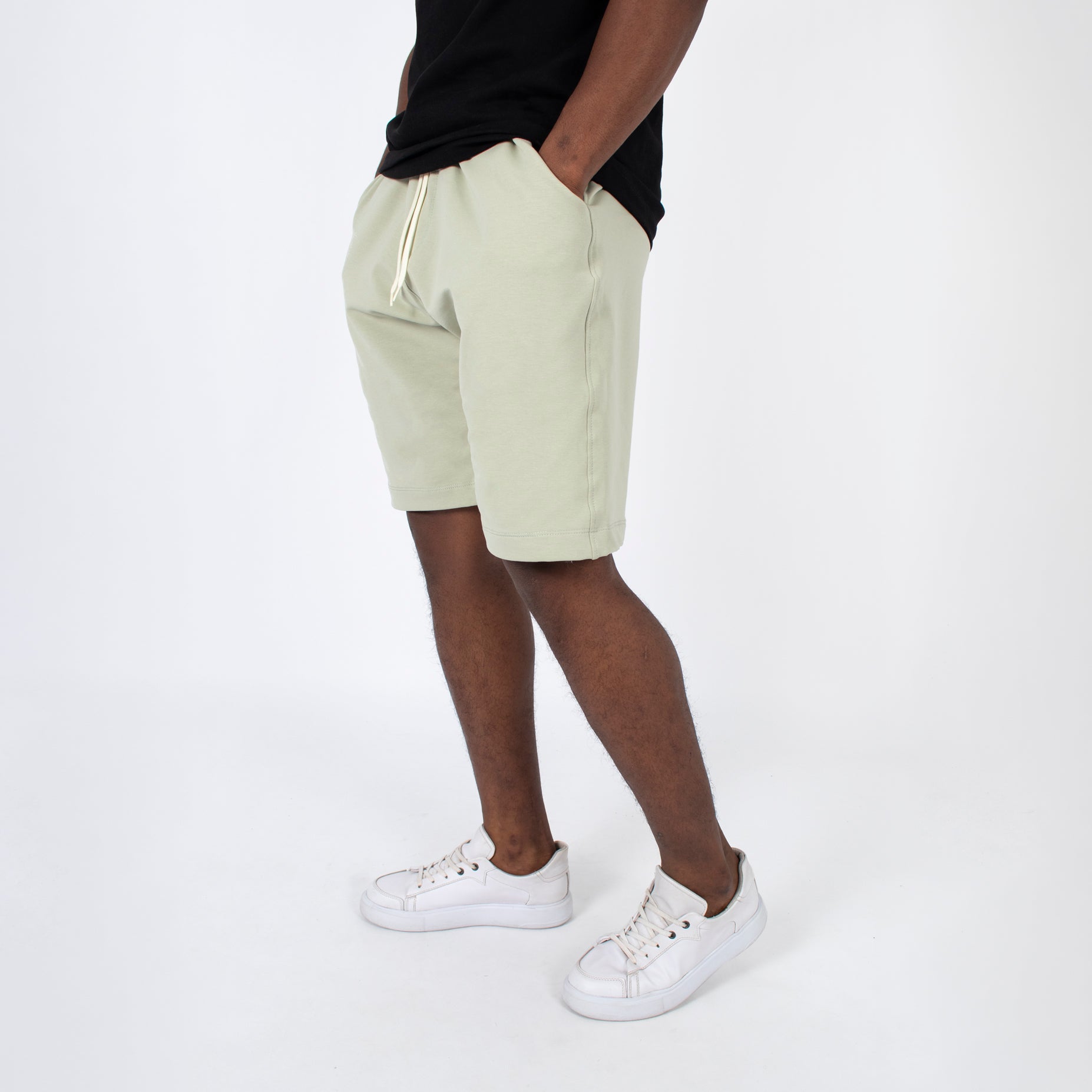 Pantaloneta hombre burda verde