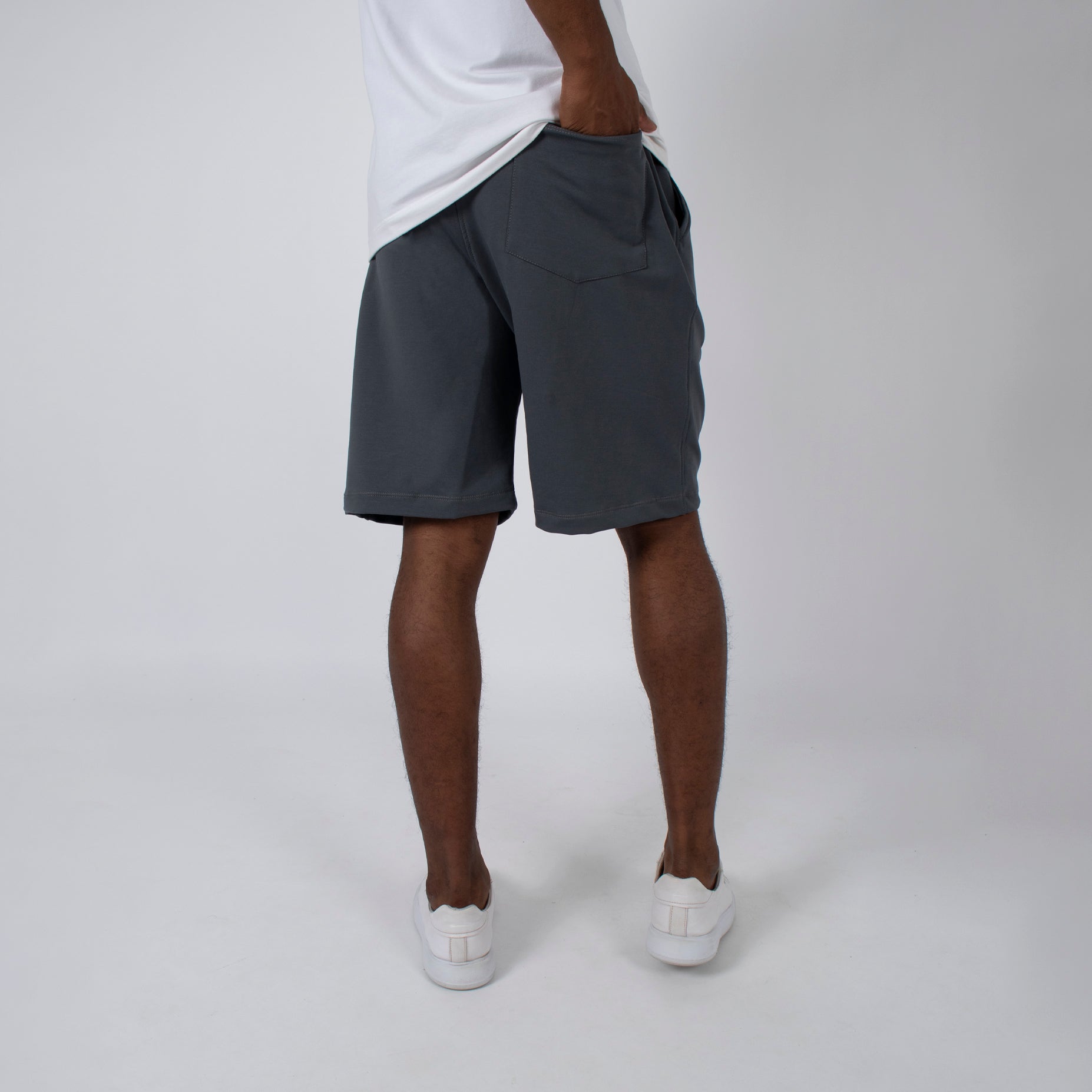 Pantaloneta hombre burda gris