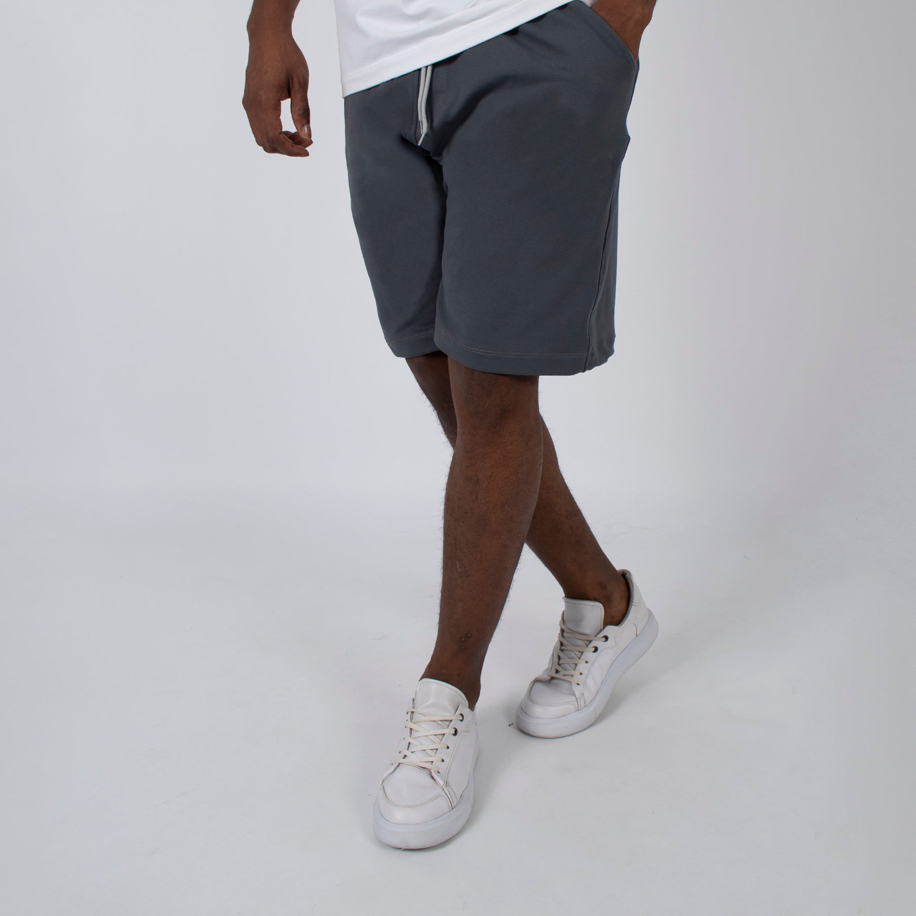 Pantaloneta hombre burda gris