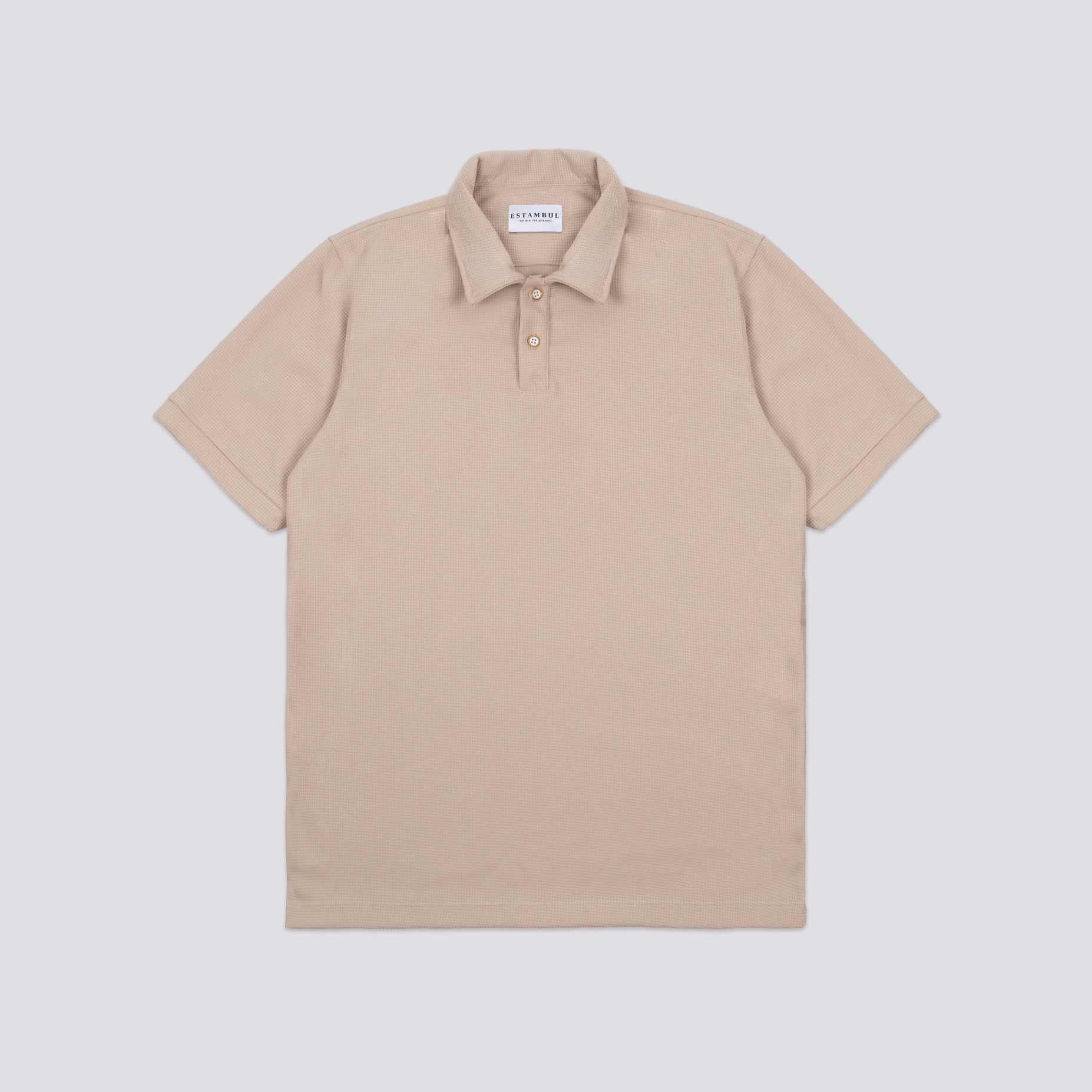 Polo hombre textura beige