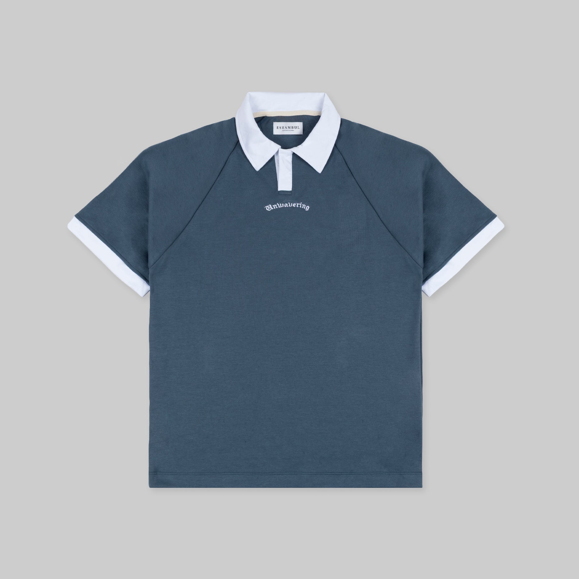 Polo hombre cuello y bordado