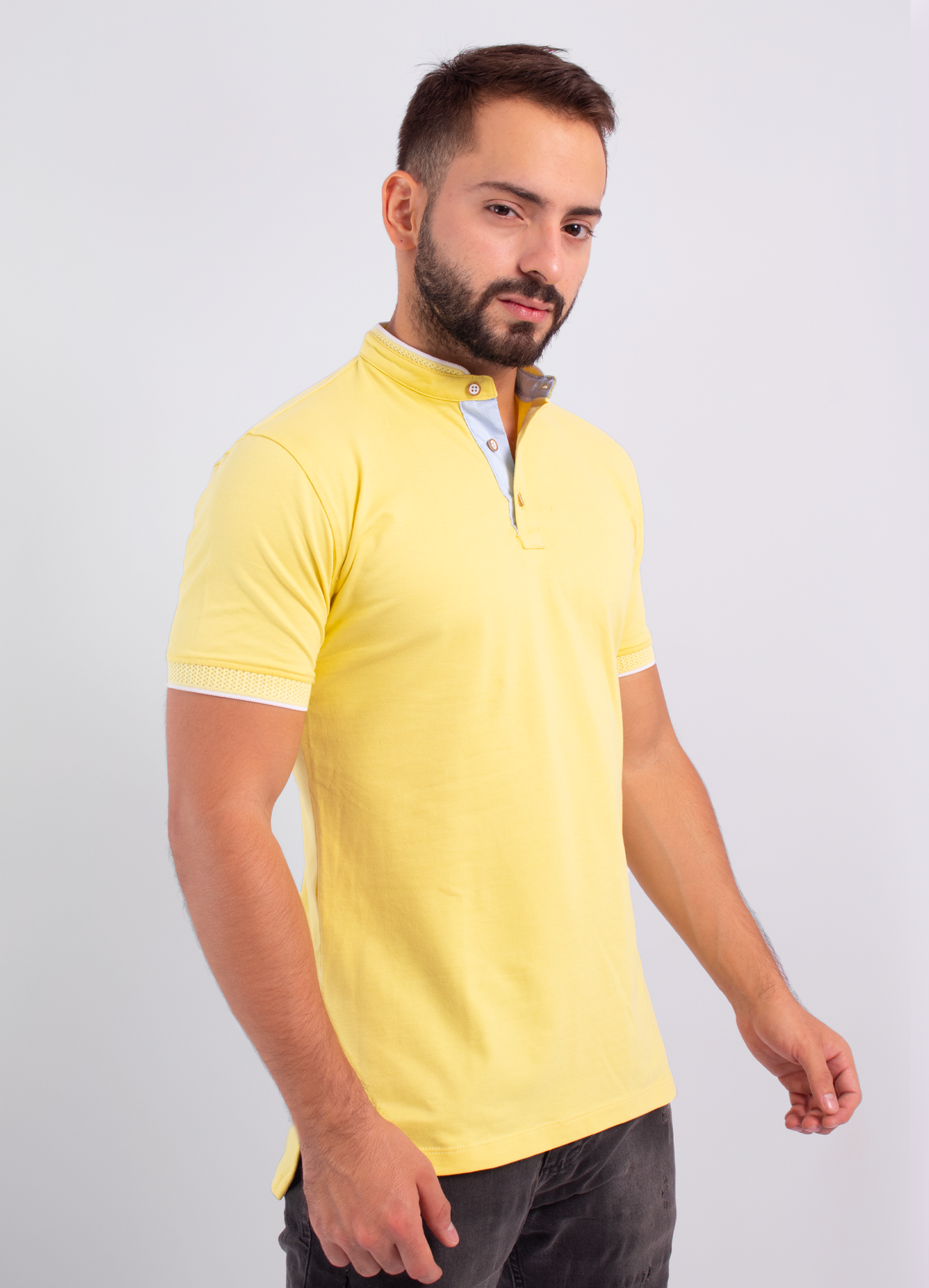 Polo hombre Básico amarillo