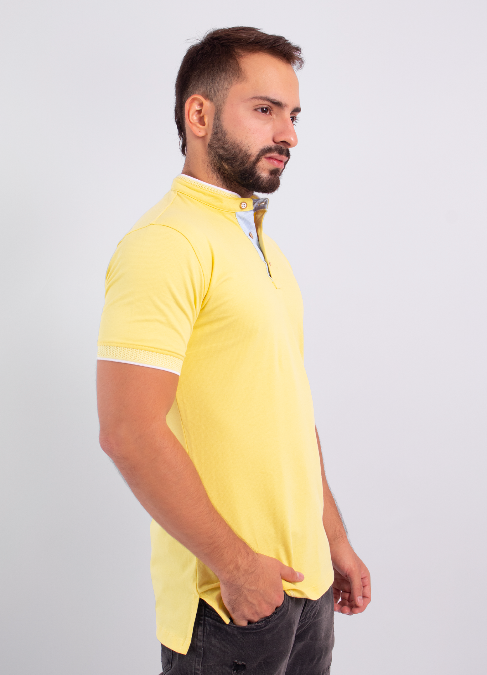 Polo hombre Básico amarillo