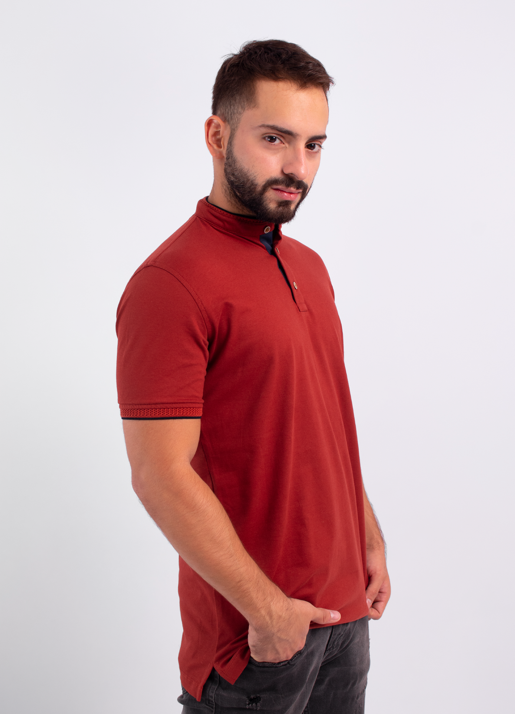 Polo hombre Básico vinotinto