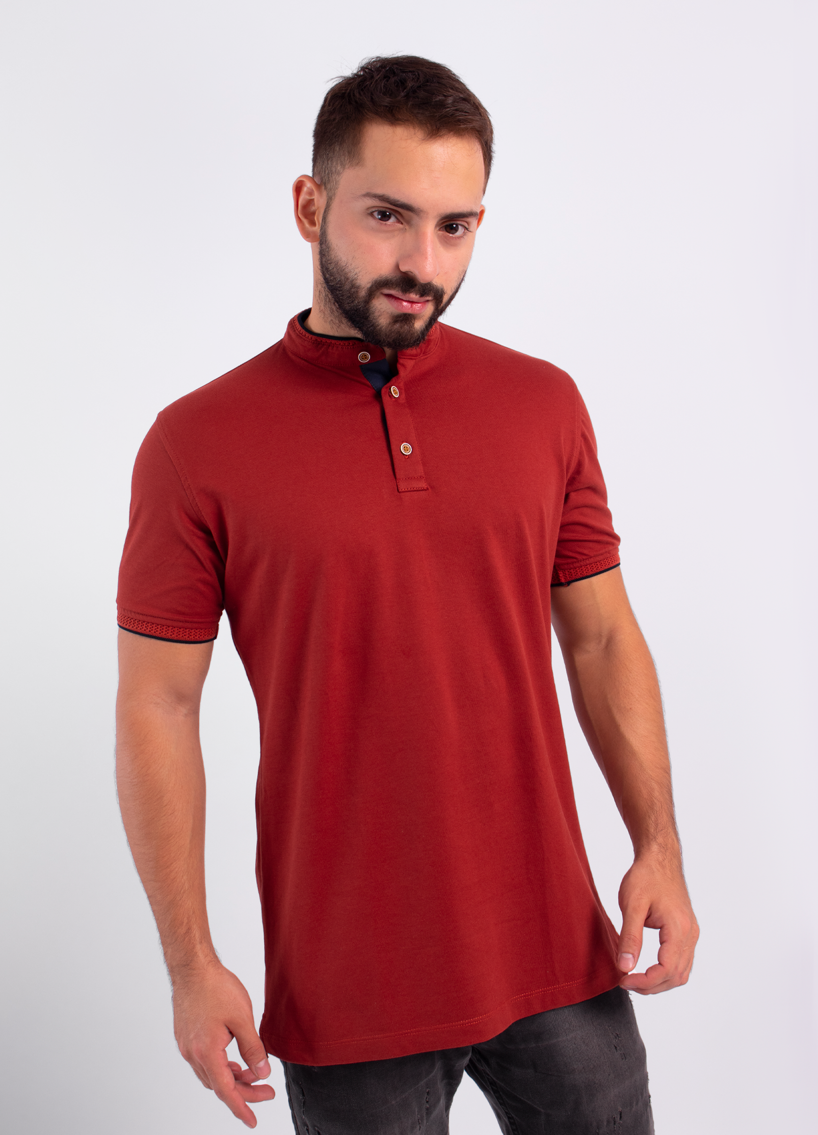 Polo hombre Básico vinotinto