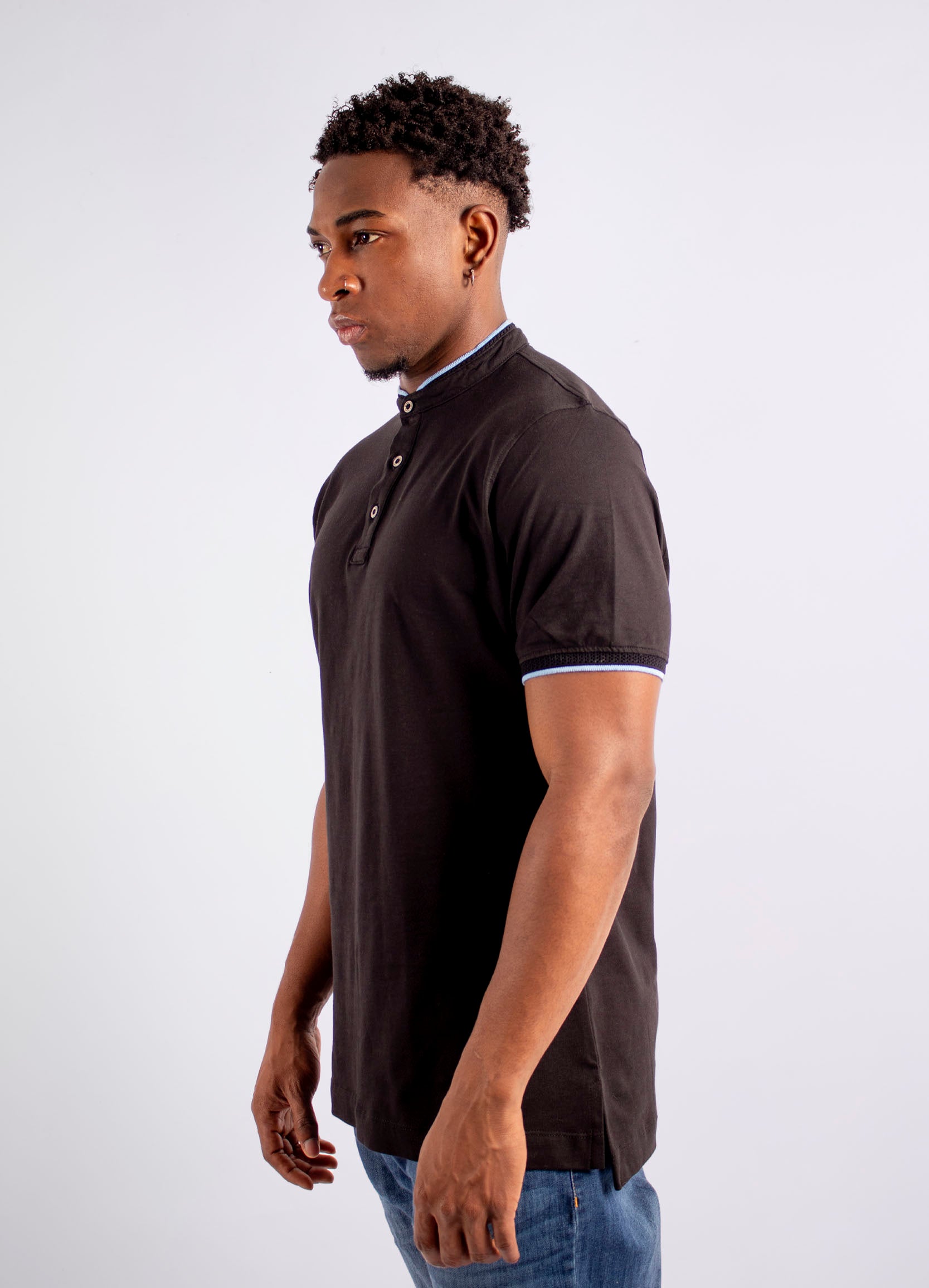 Polo hombre Básico Negro