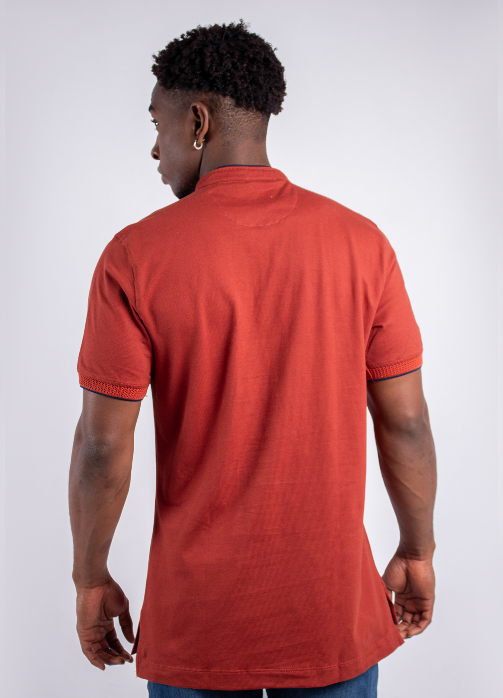 Polo hombre Básico Terracota