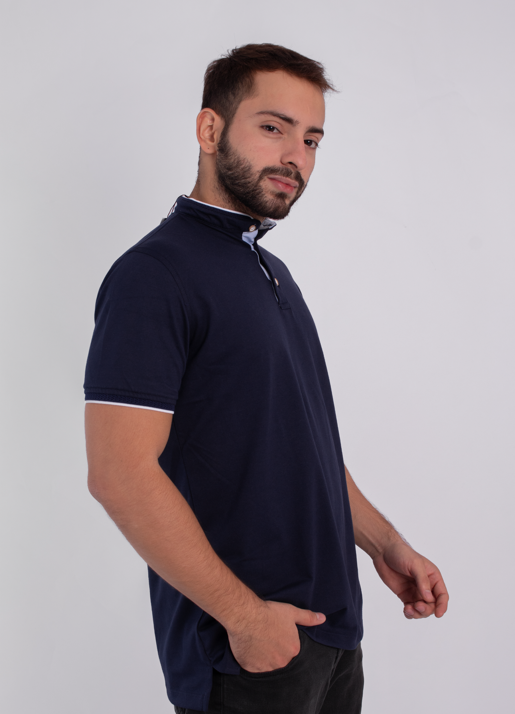 Polo hombre Básico Azul Turqui