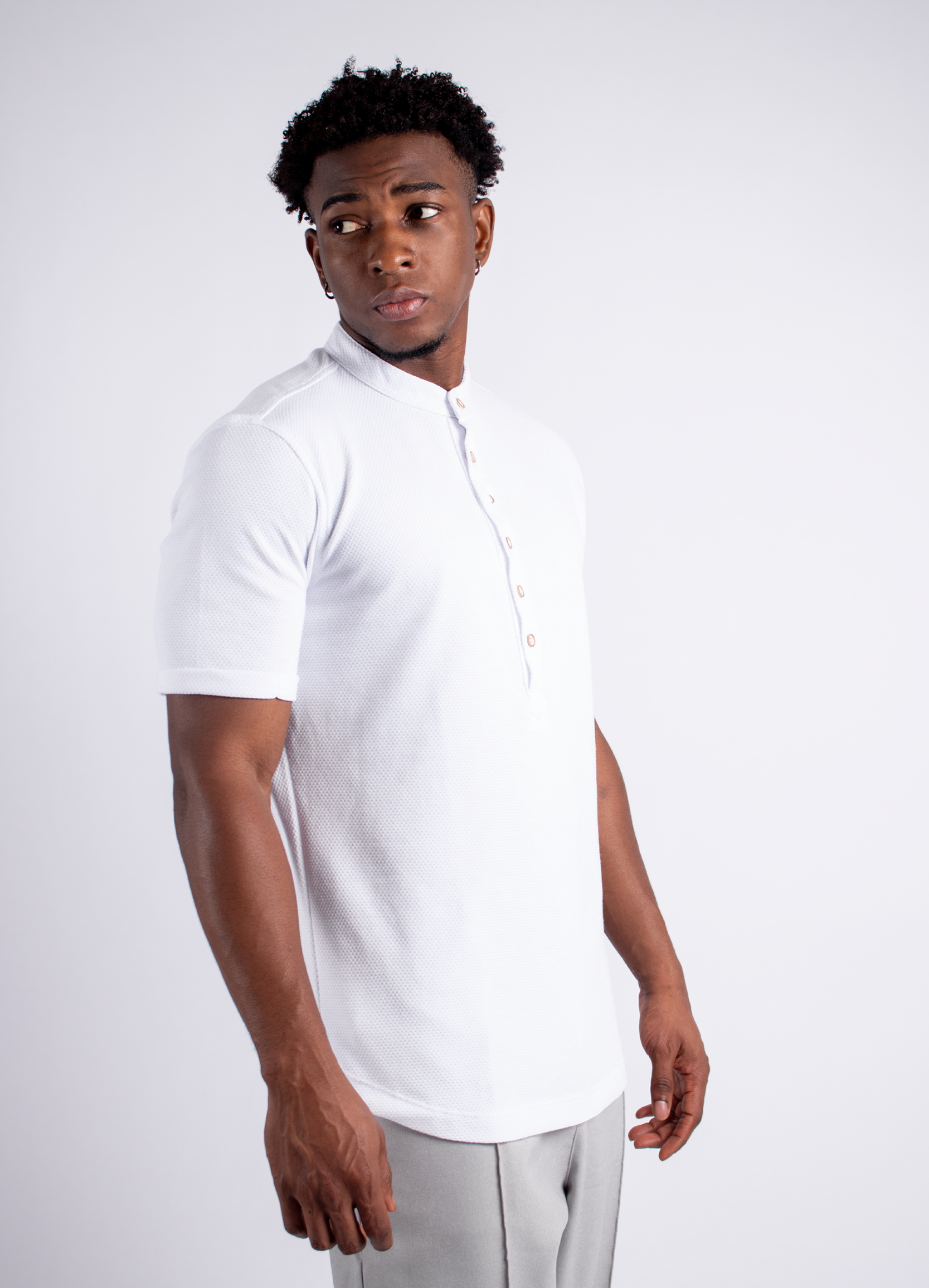 Polo hombre clasico con Textura