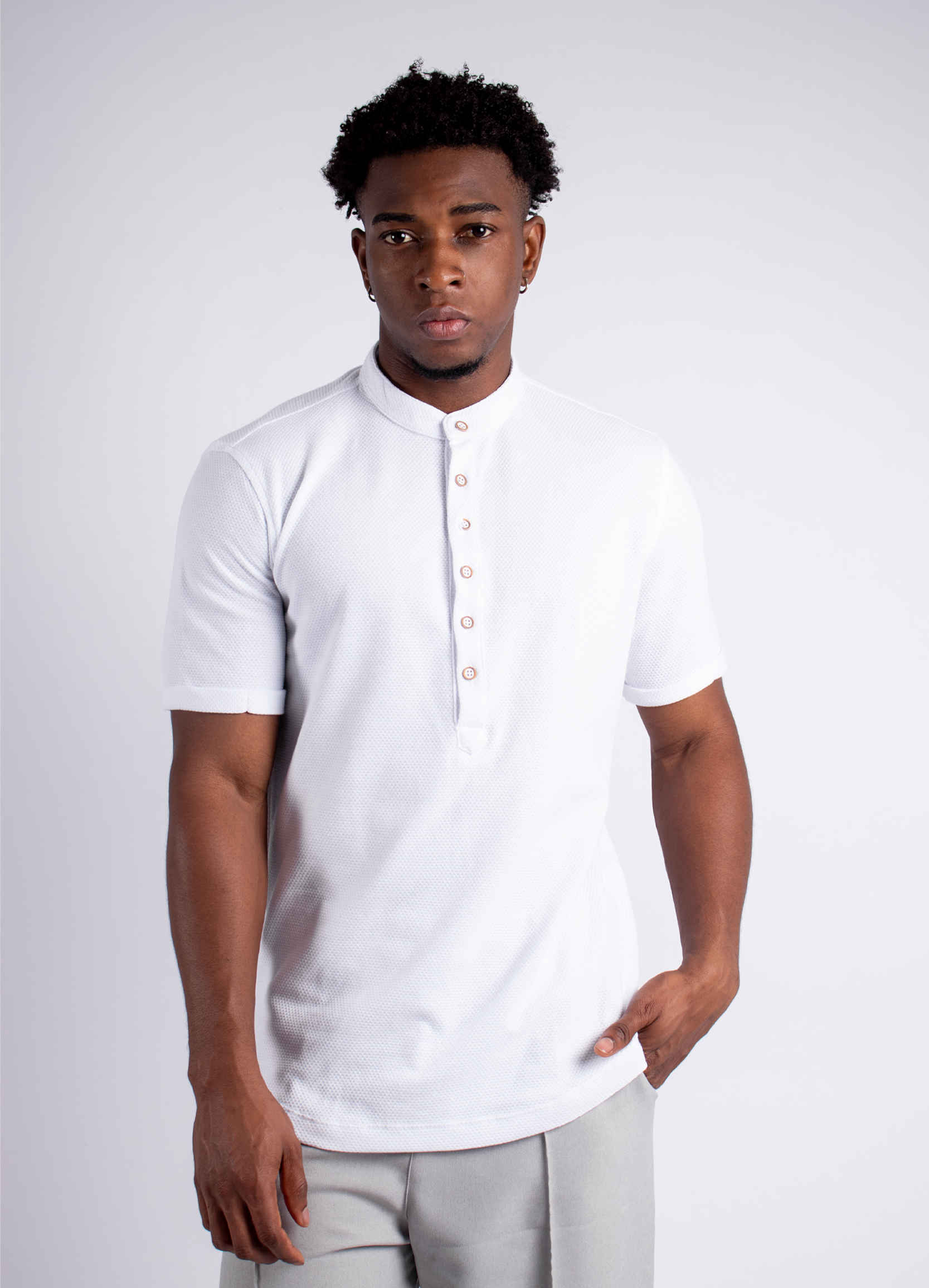 Polo hombre clasico con Textura