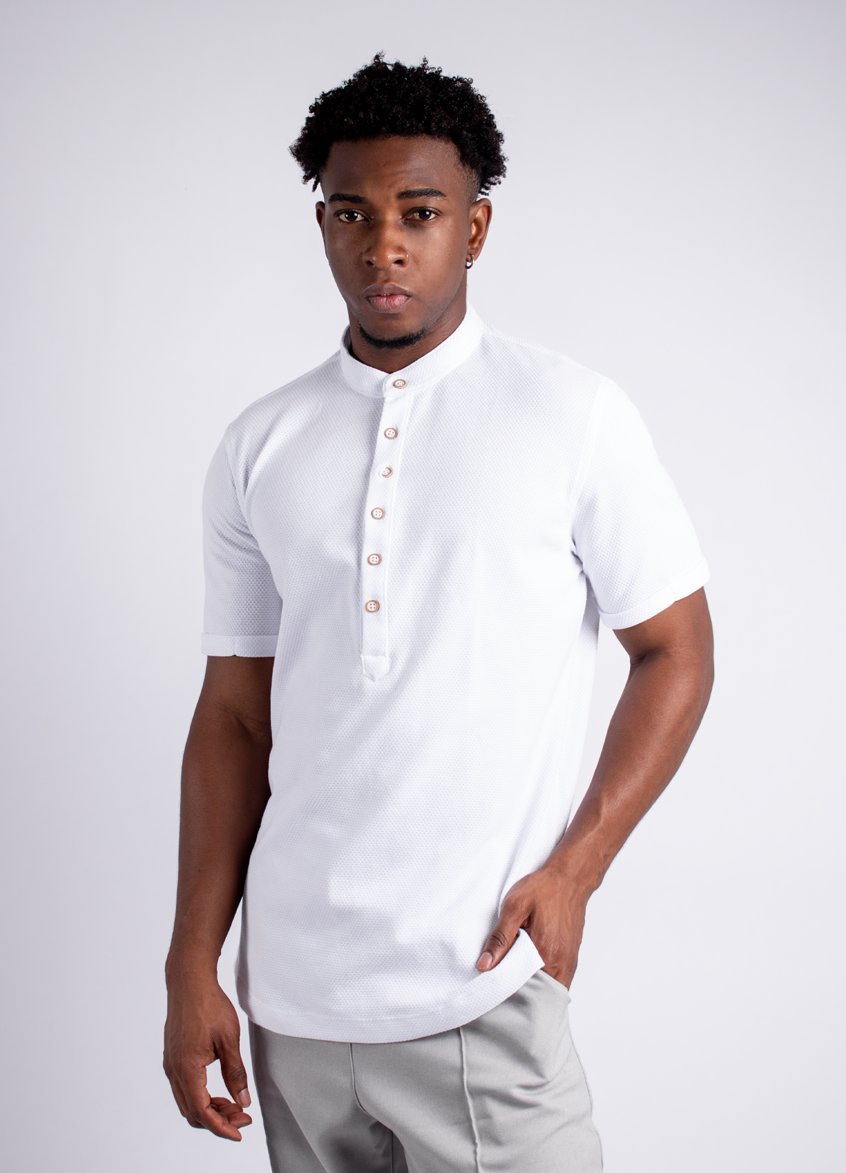 Polo hombre clasico con Textura