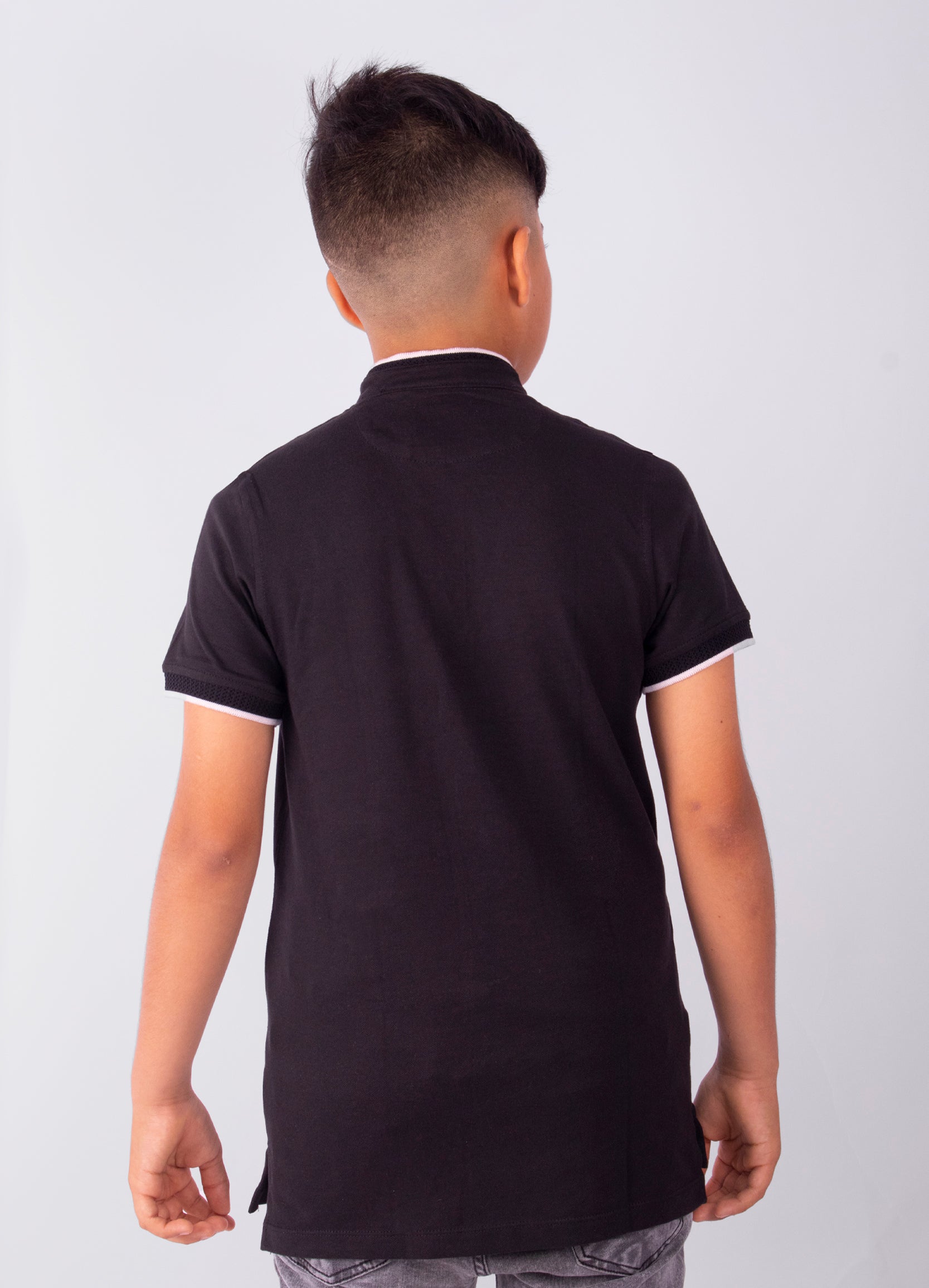 Polo niño basico negro
