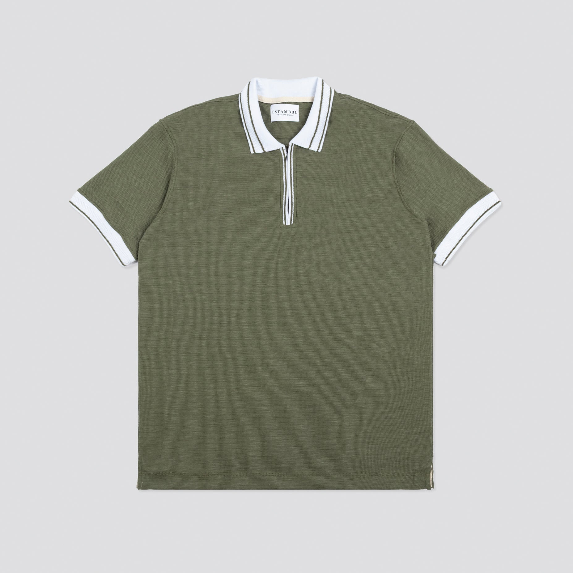 Polo hombre Textura verde