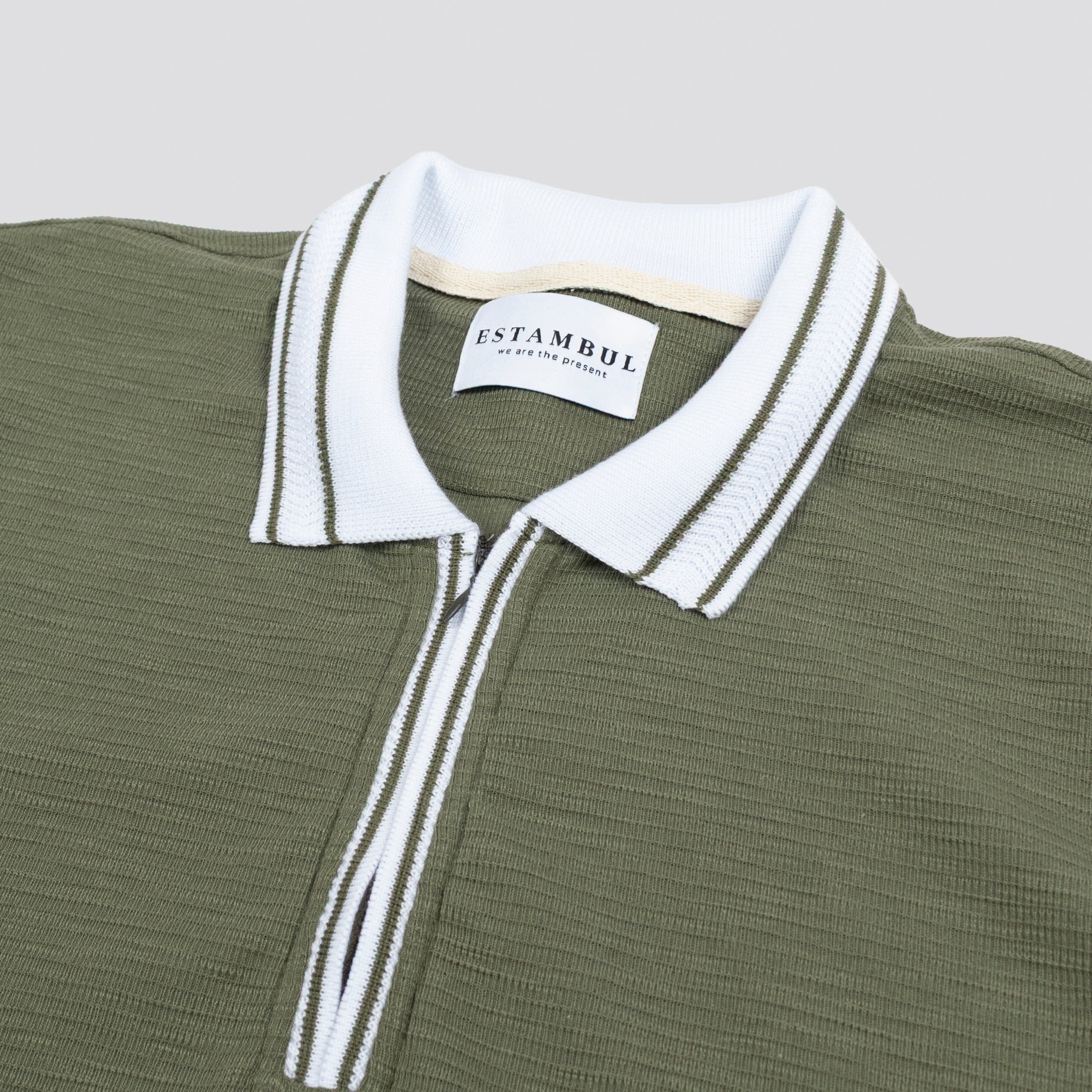 Polo hombre Textura verde