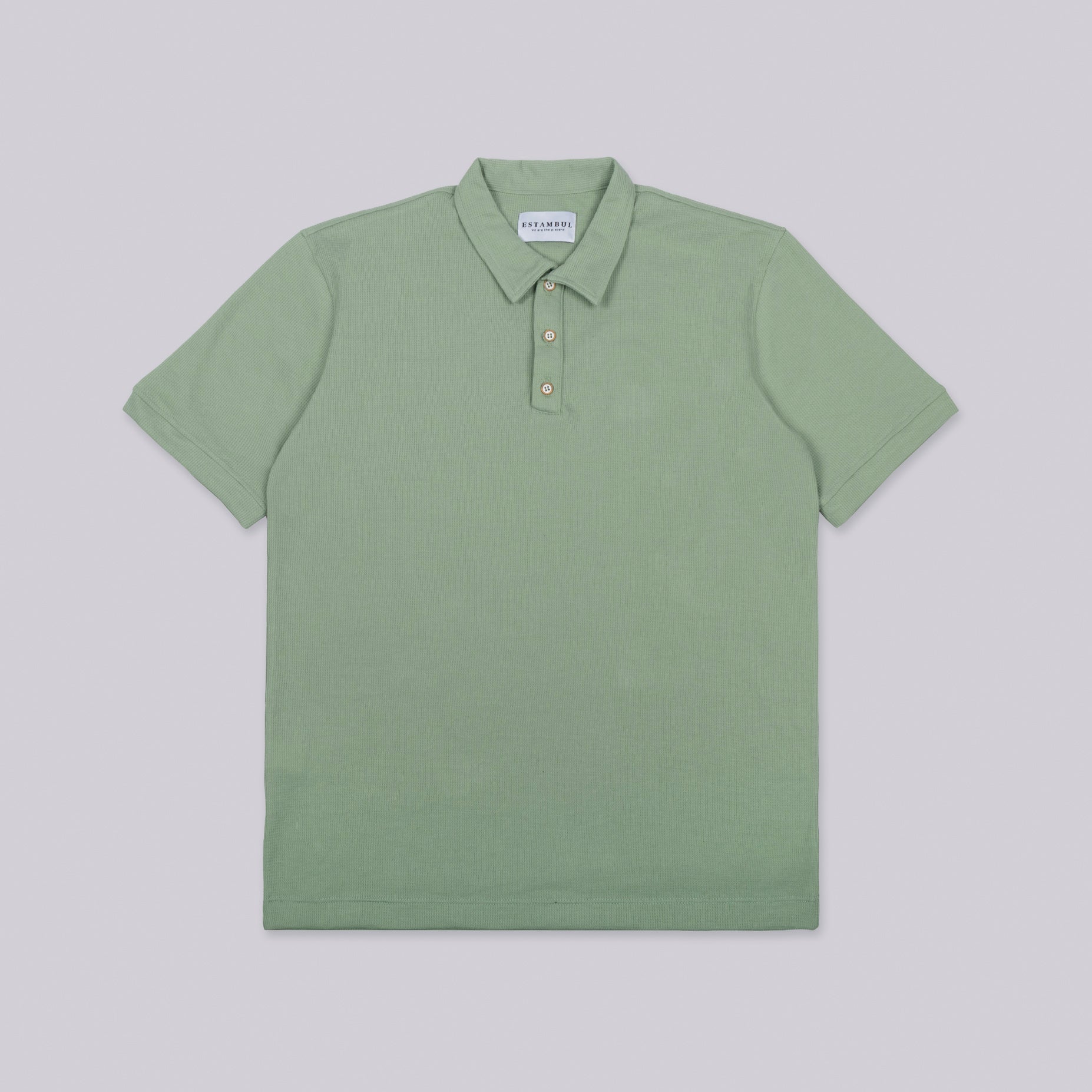 Polo hombre textura verde