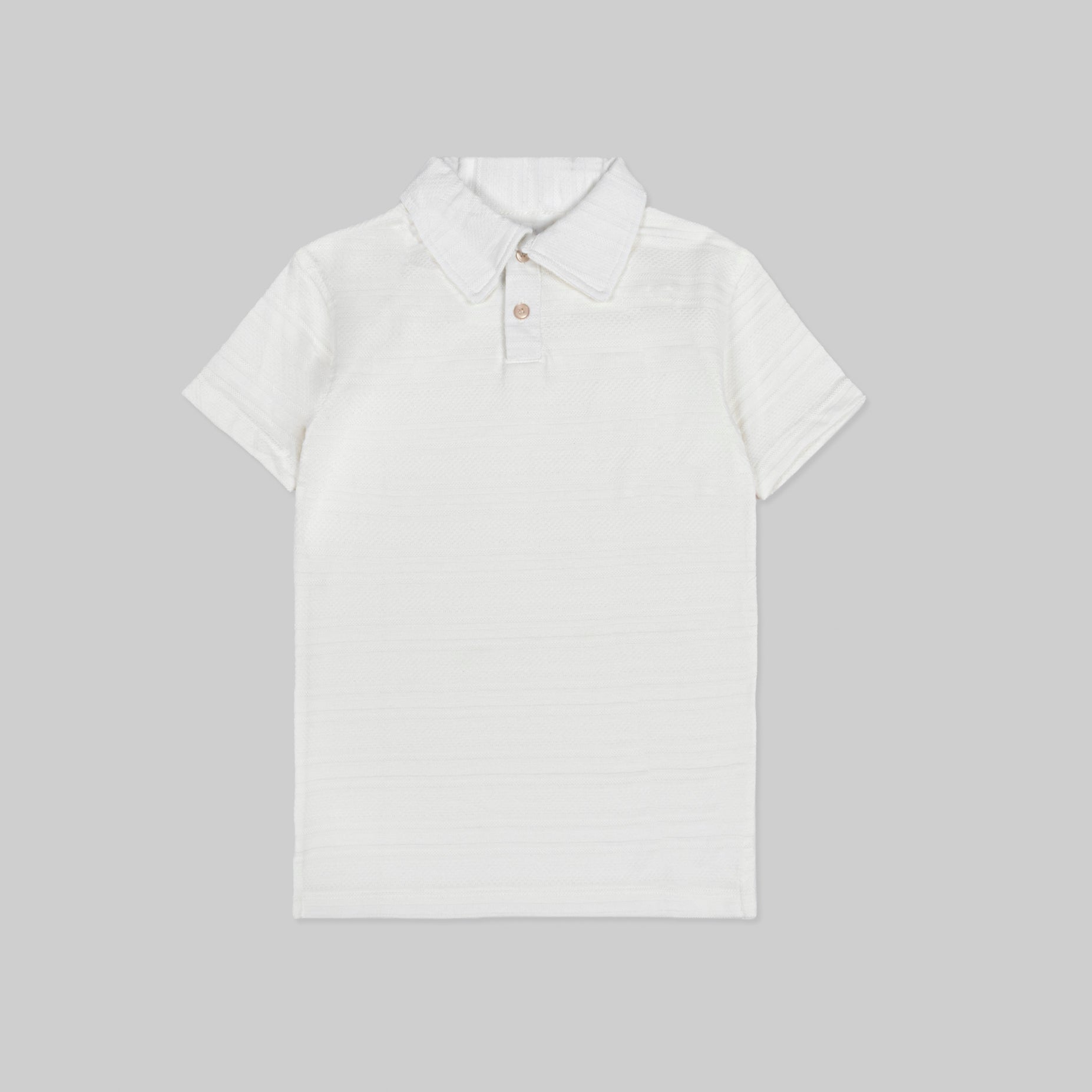 Polo niño textura crema