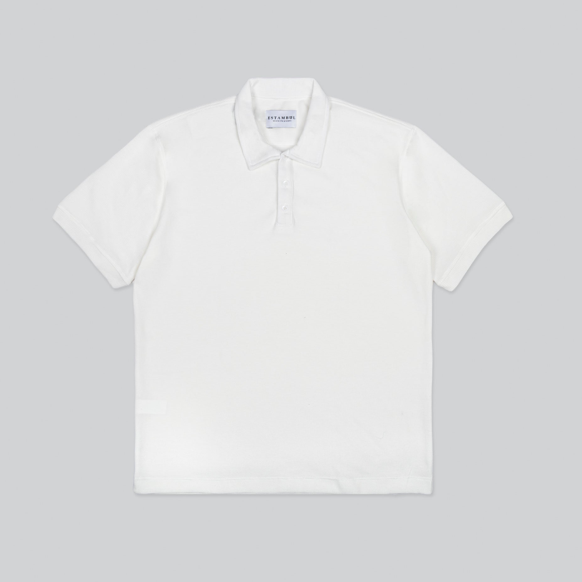 Polo hombre textura blanco