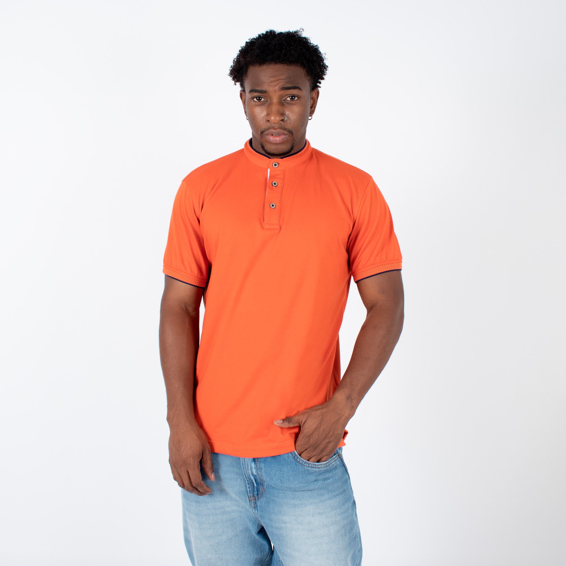 Polo hombre naranja