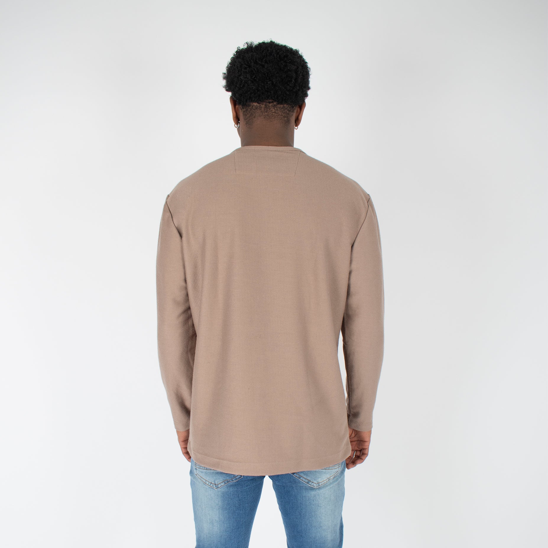 Polo hombre textura taupe