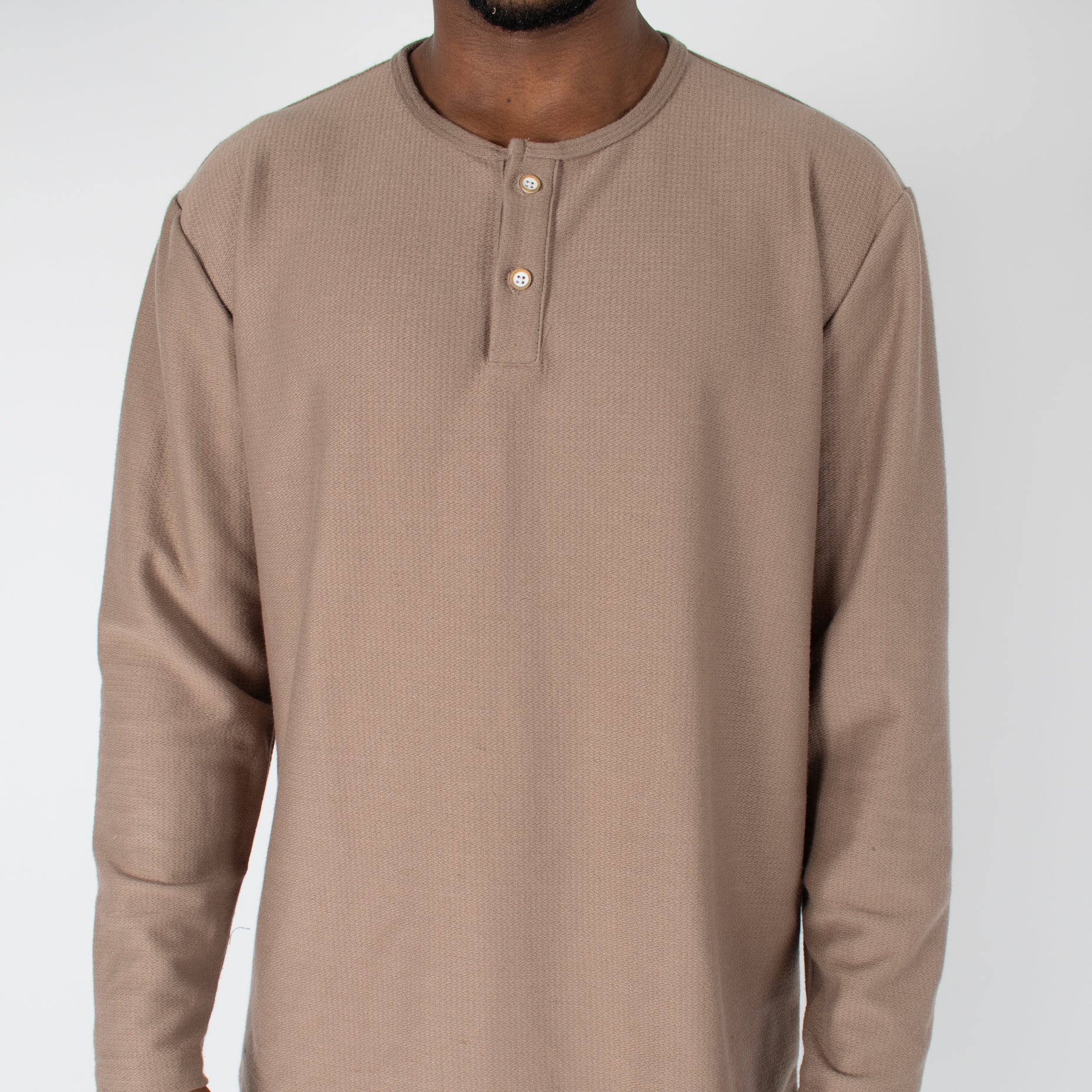 Polo hombre textura taupe