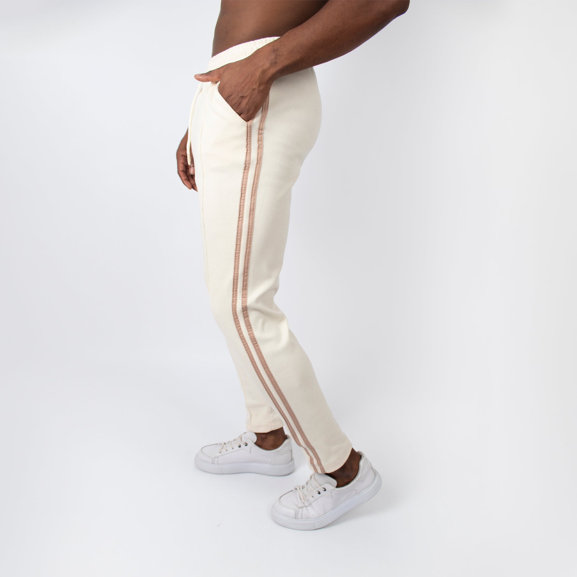 Sudadera hombre textura crema