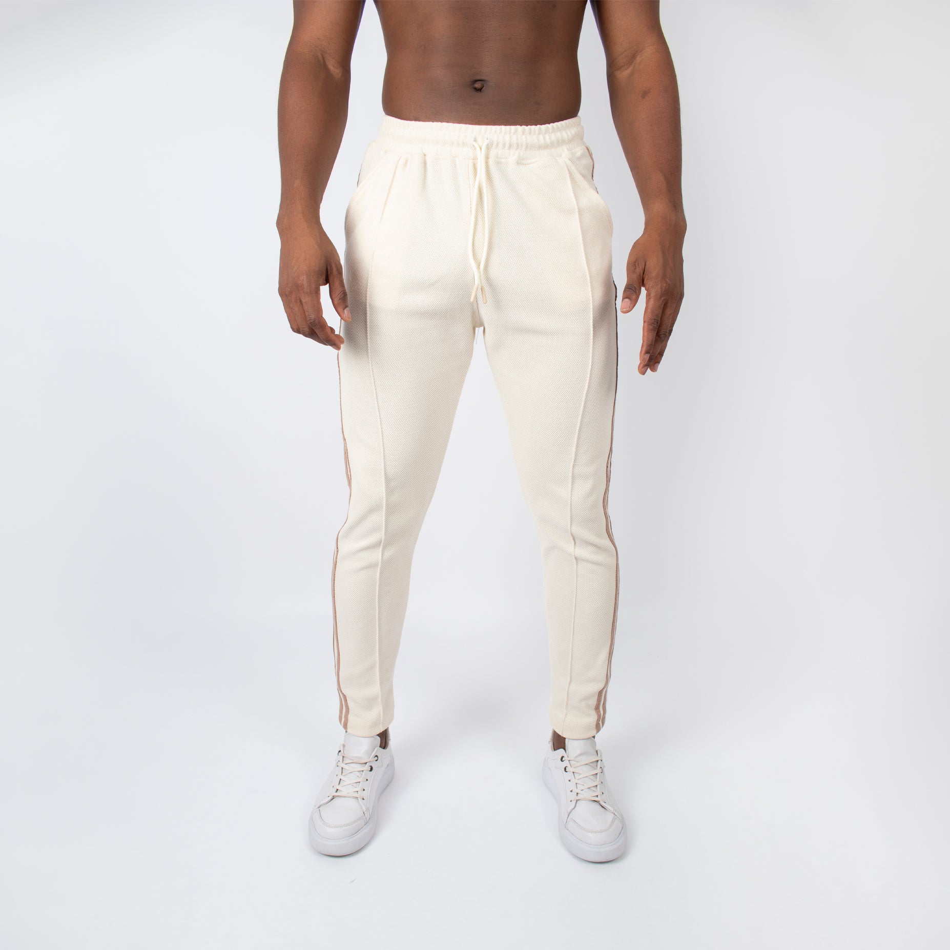 Sudadera hombre textura crema