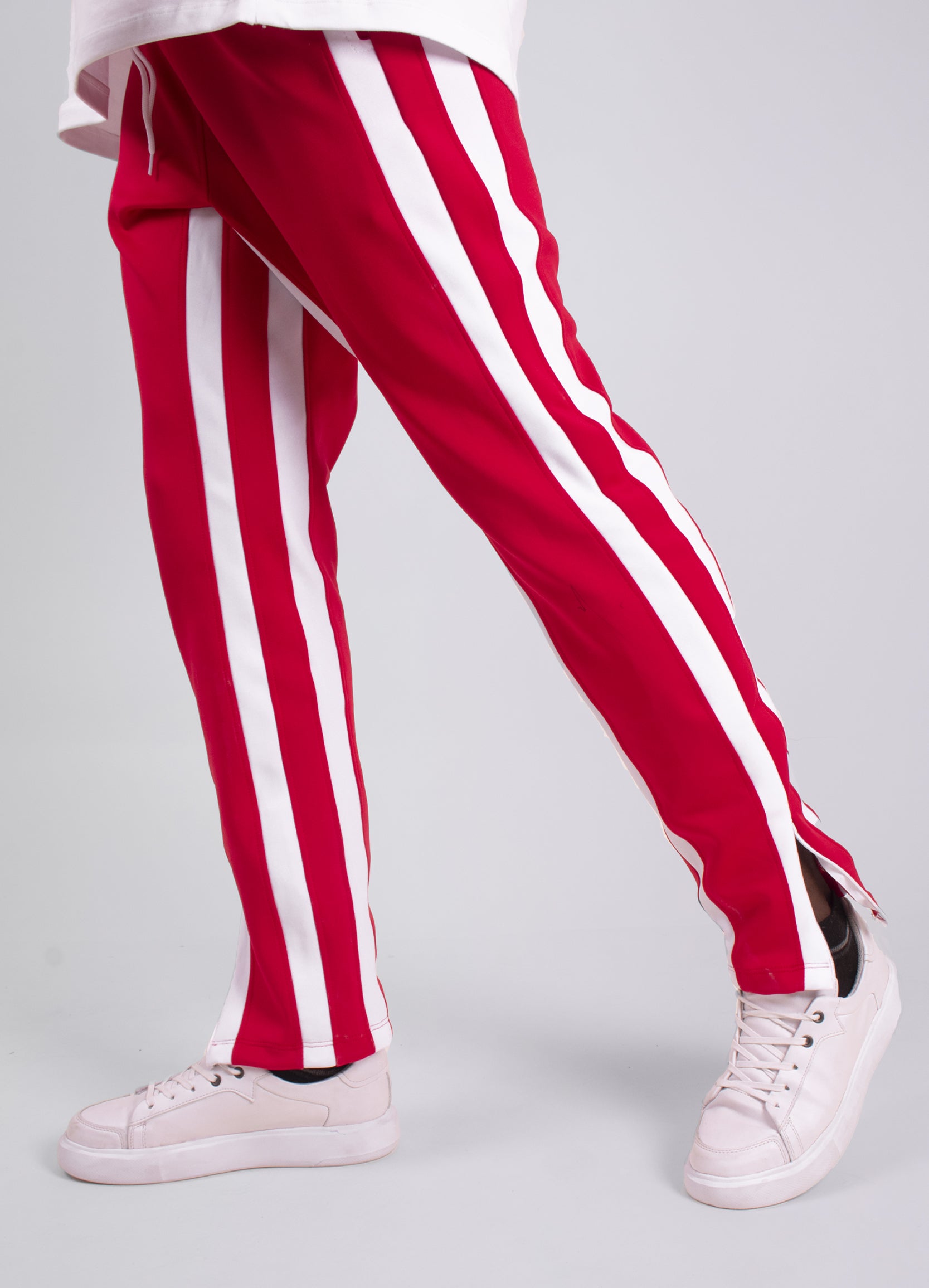 Sudadera hombre cierre rojo