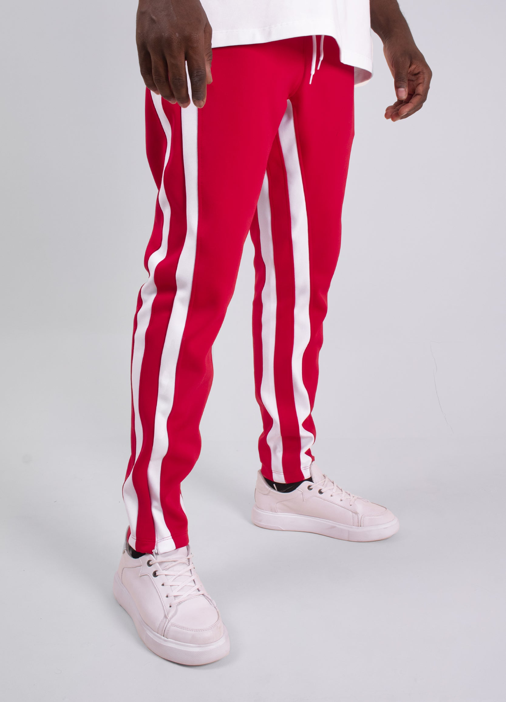 Sudadera hombre cierre rojo