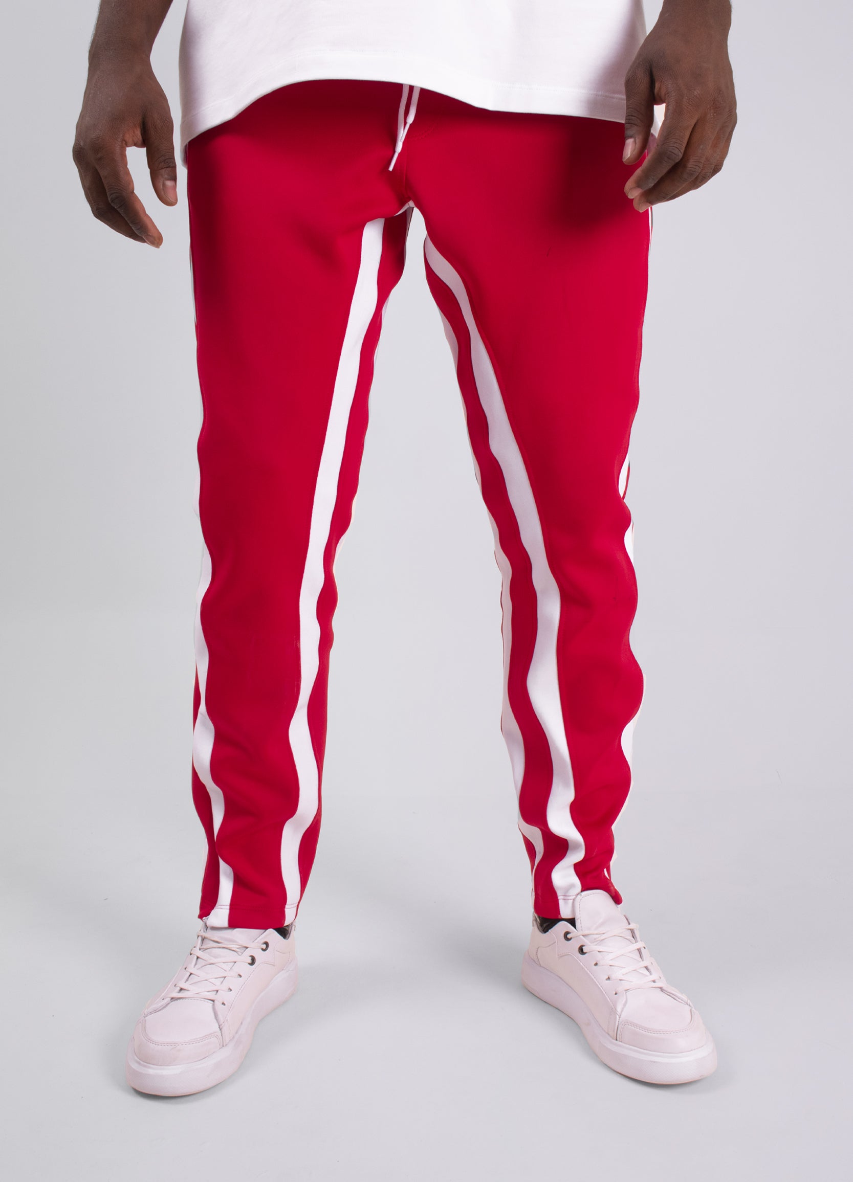 Sudadera hombre cierre rojo