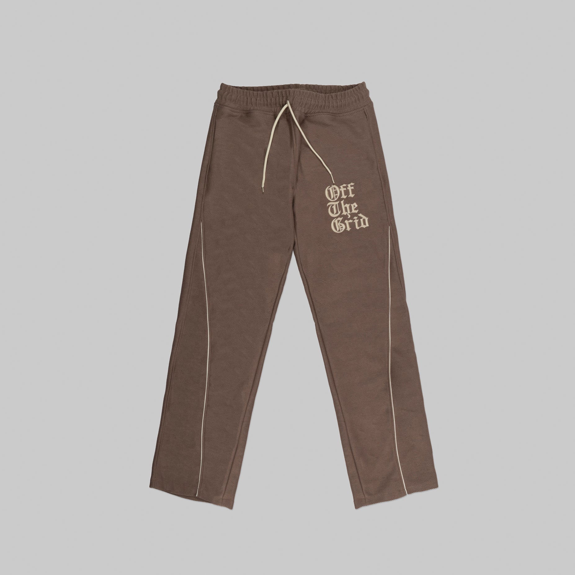 Sudadera hombre tela textura  y bordado cafe